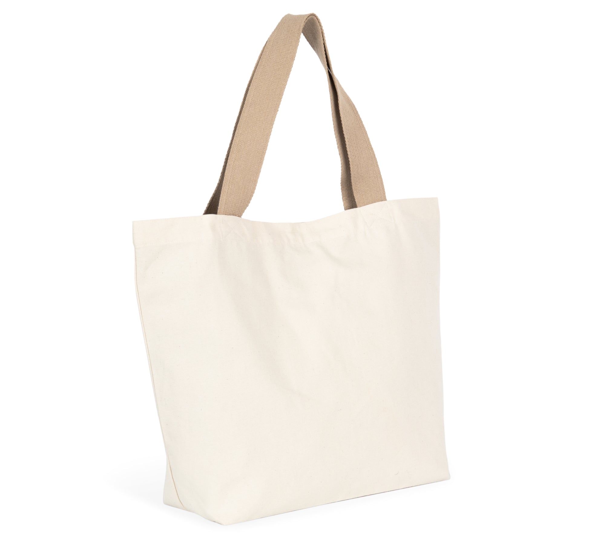 Grote, gerecyclede shopper met platte bodem