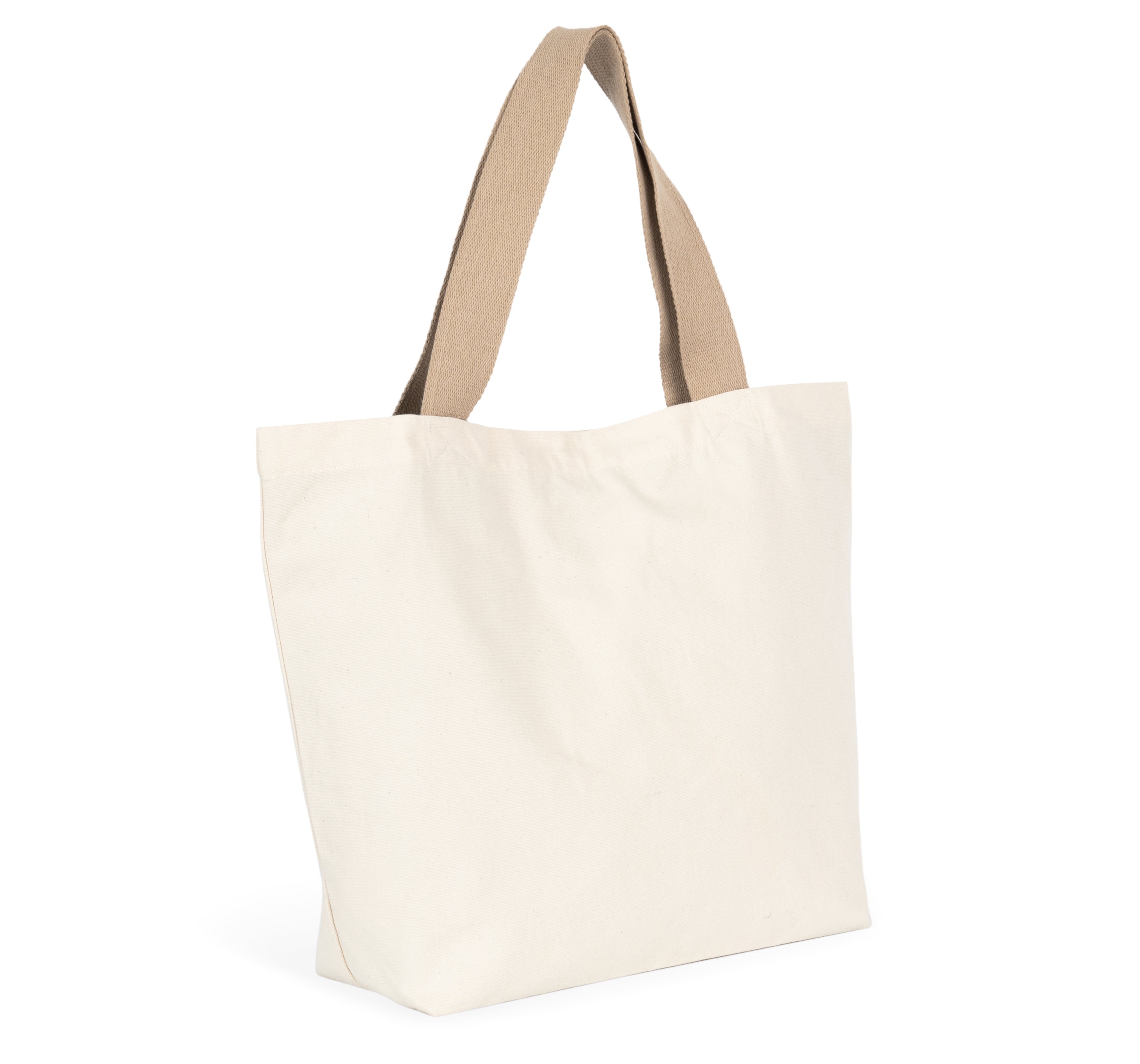 Grote, gerecyclede shopper met platte bodem