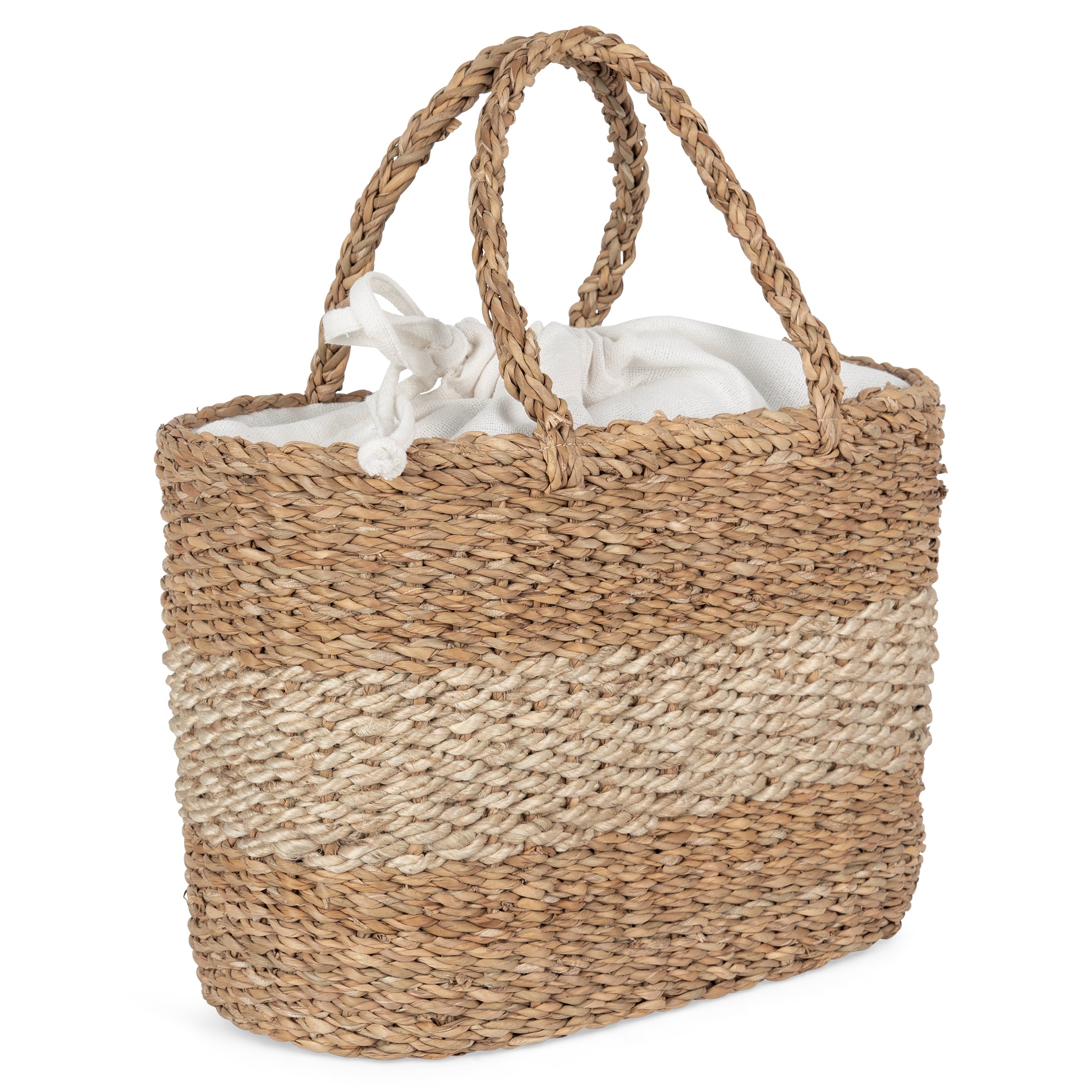 Mand van zeegras en jute