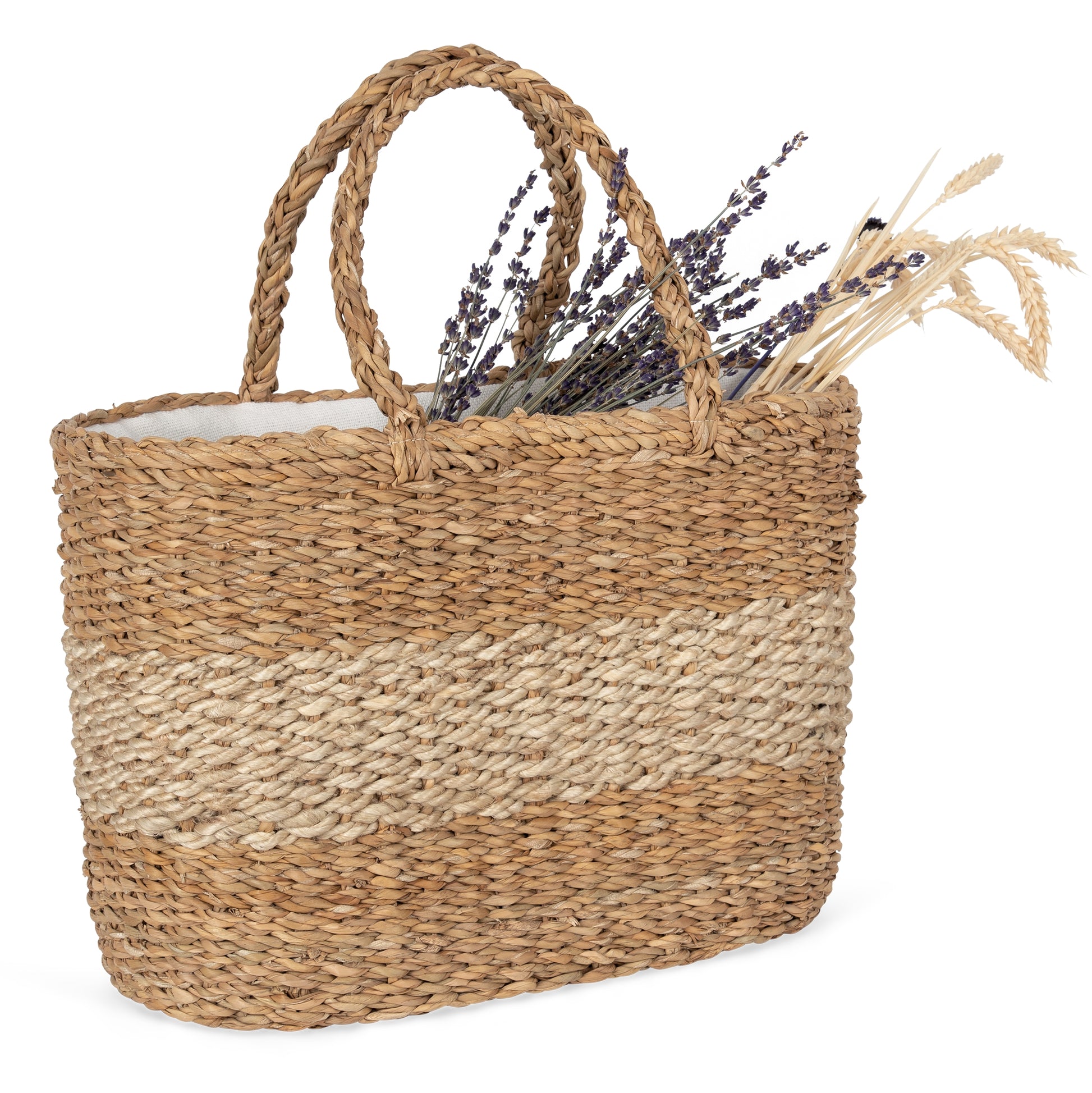 Mand van zeegras en jute