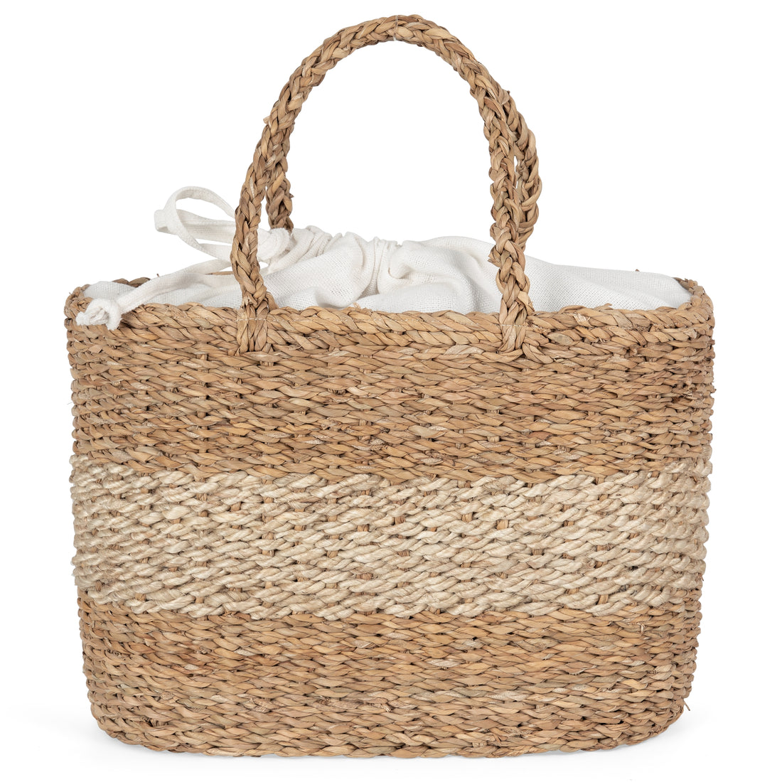 Mand van zeegras en jute