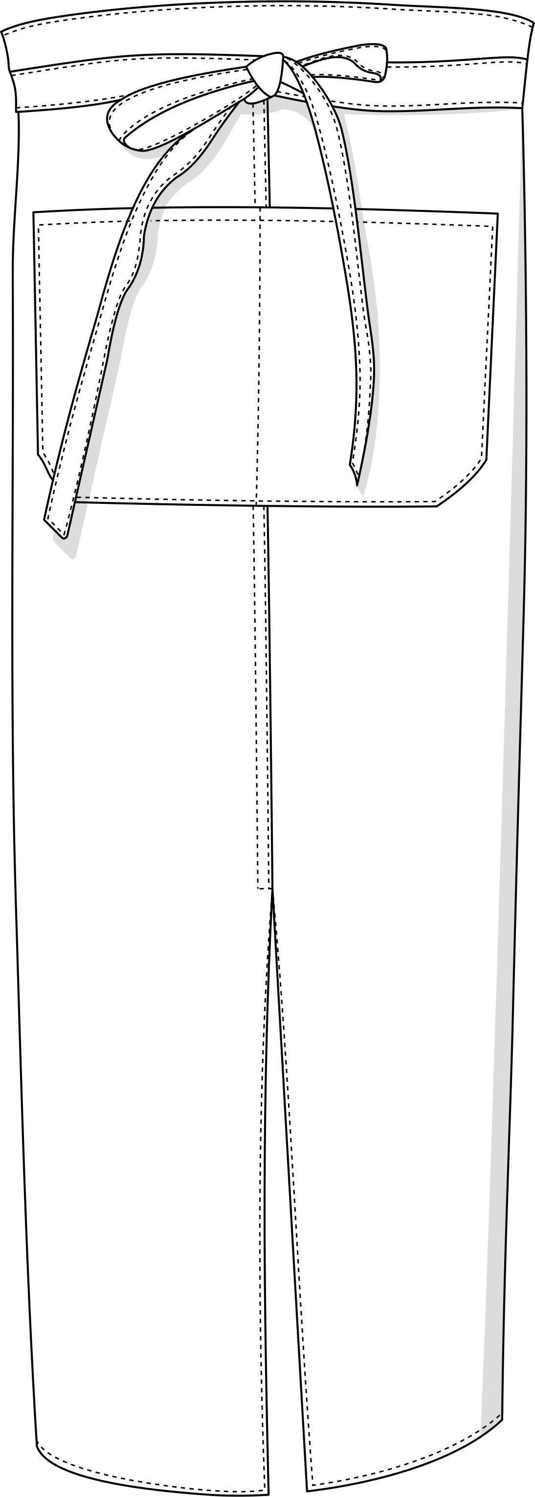 Bistro Apron With Split And Front Pocket