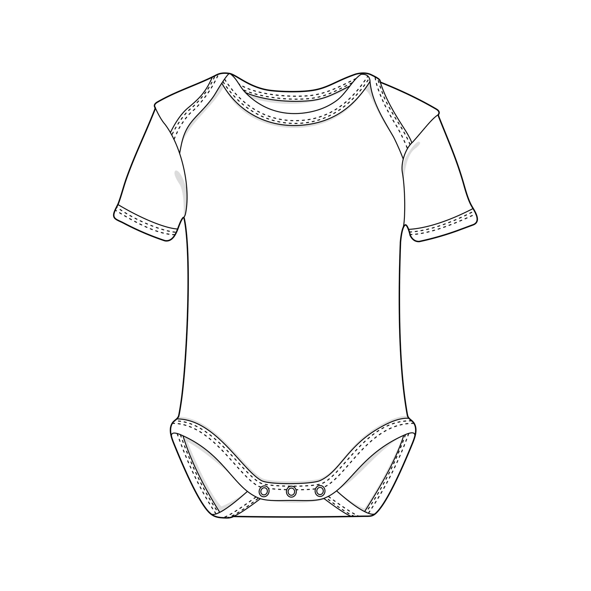 Short Sleeve Baby Bodysuit Polyester
