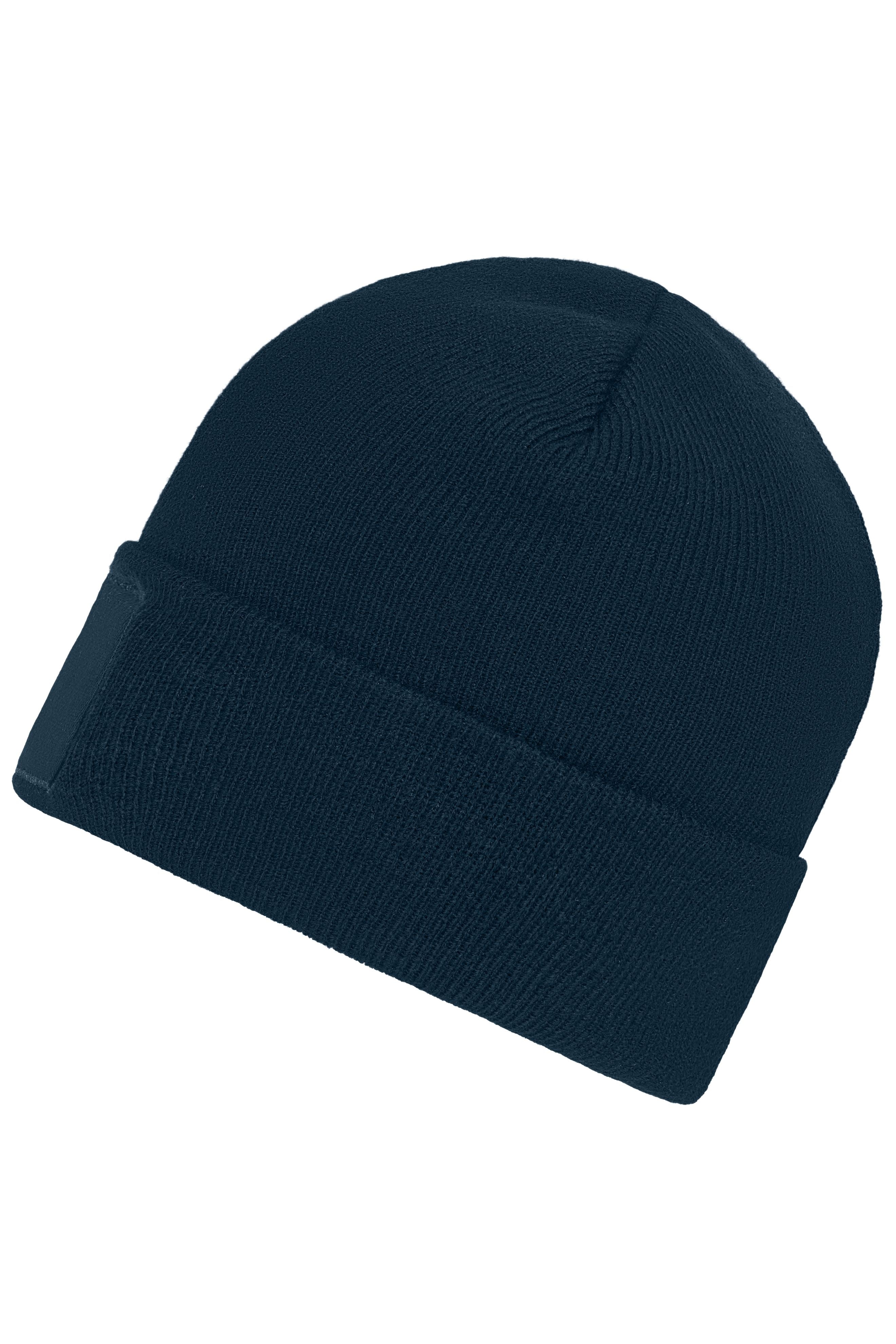 Knitted Beanie with Patch (10cm x 5cm)
