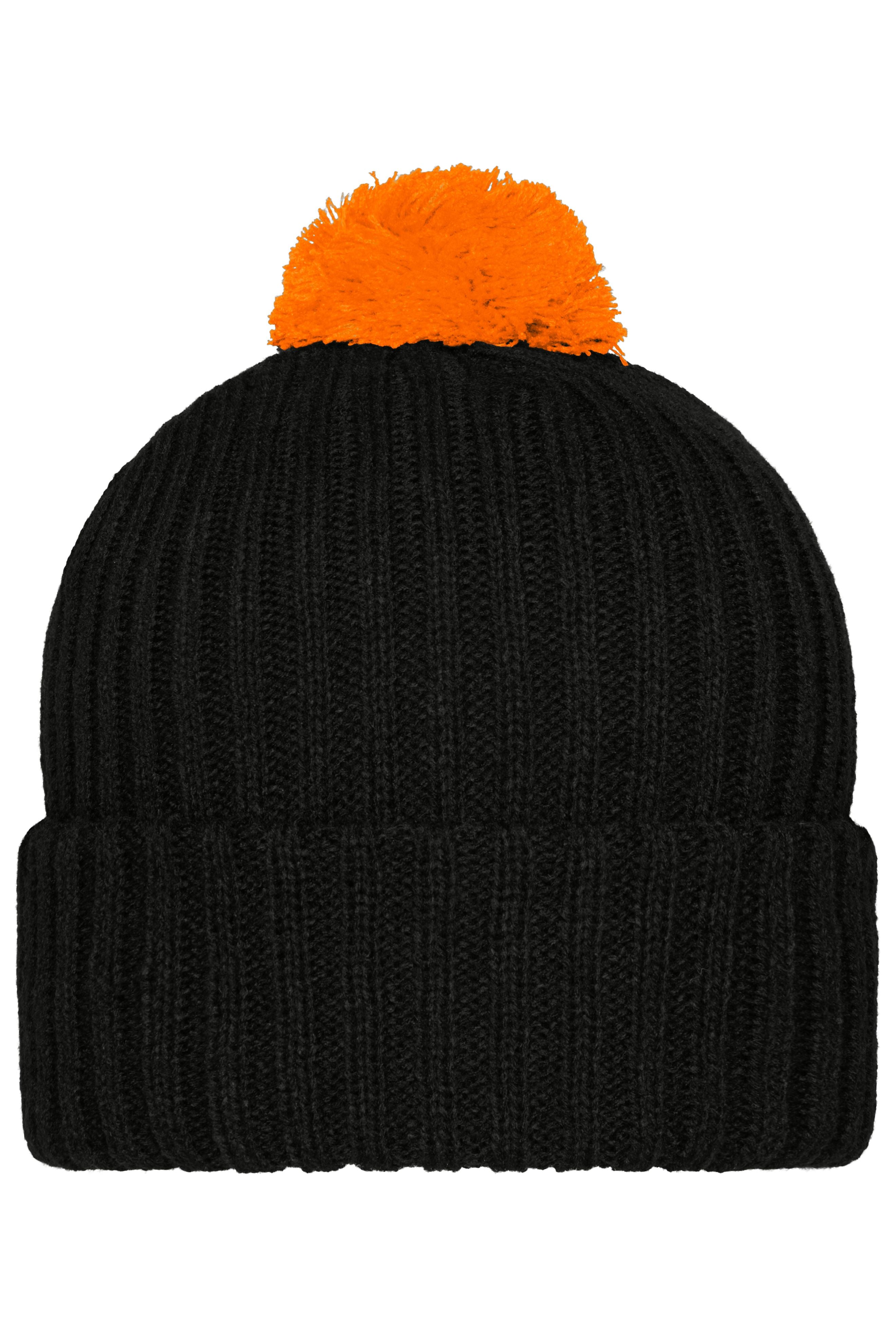 Knitted Cap with Pompon