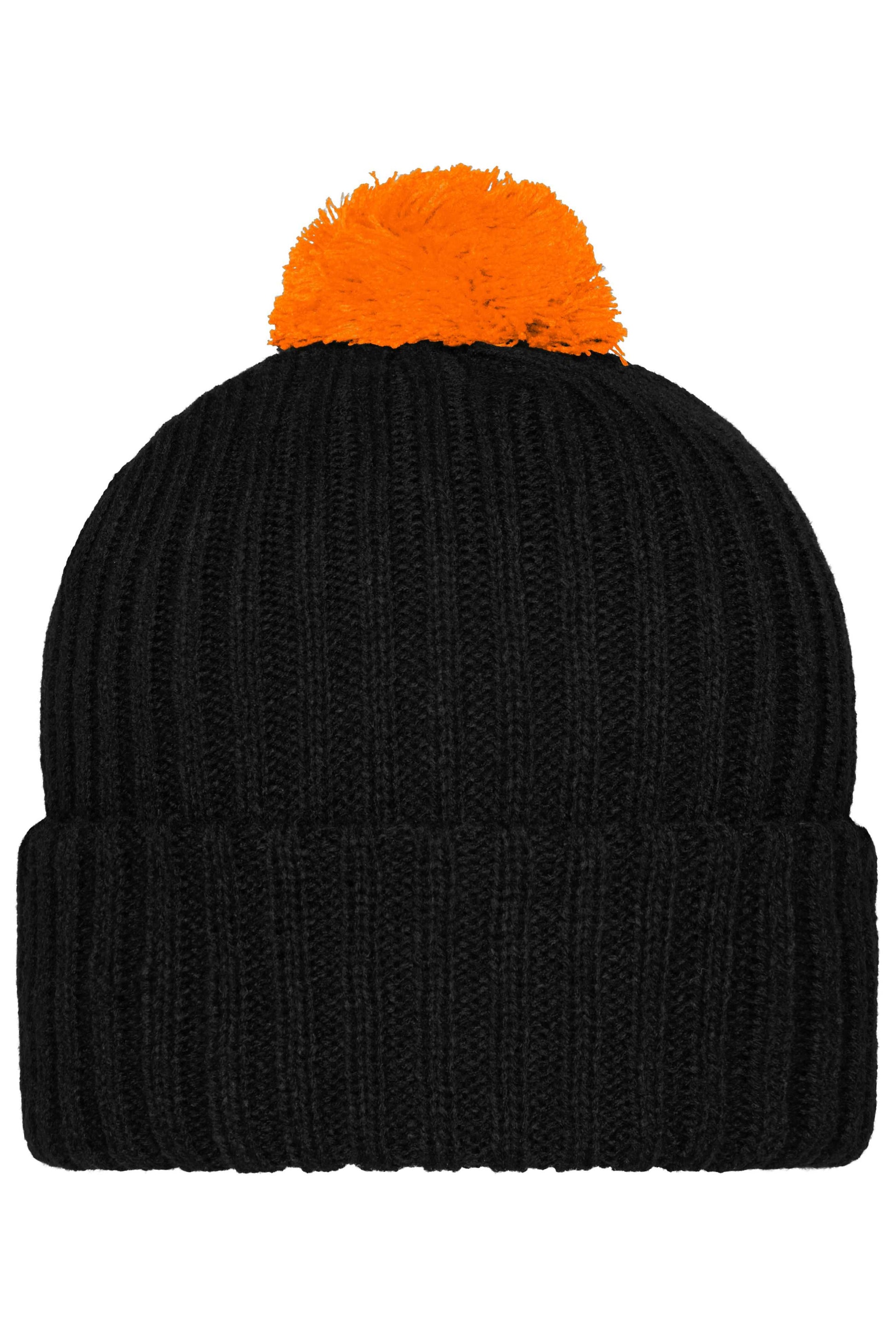 Knitted Cap with Pompon