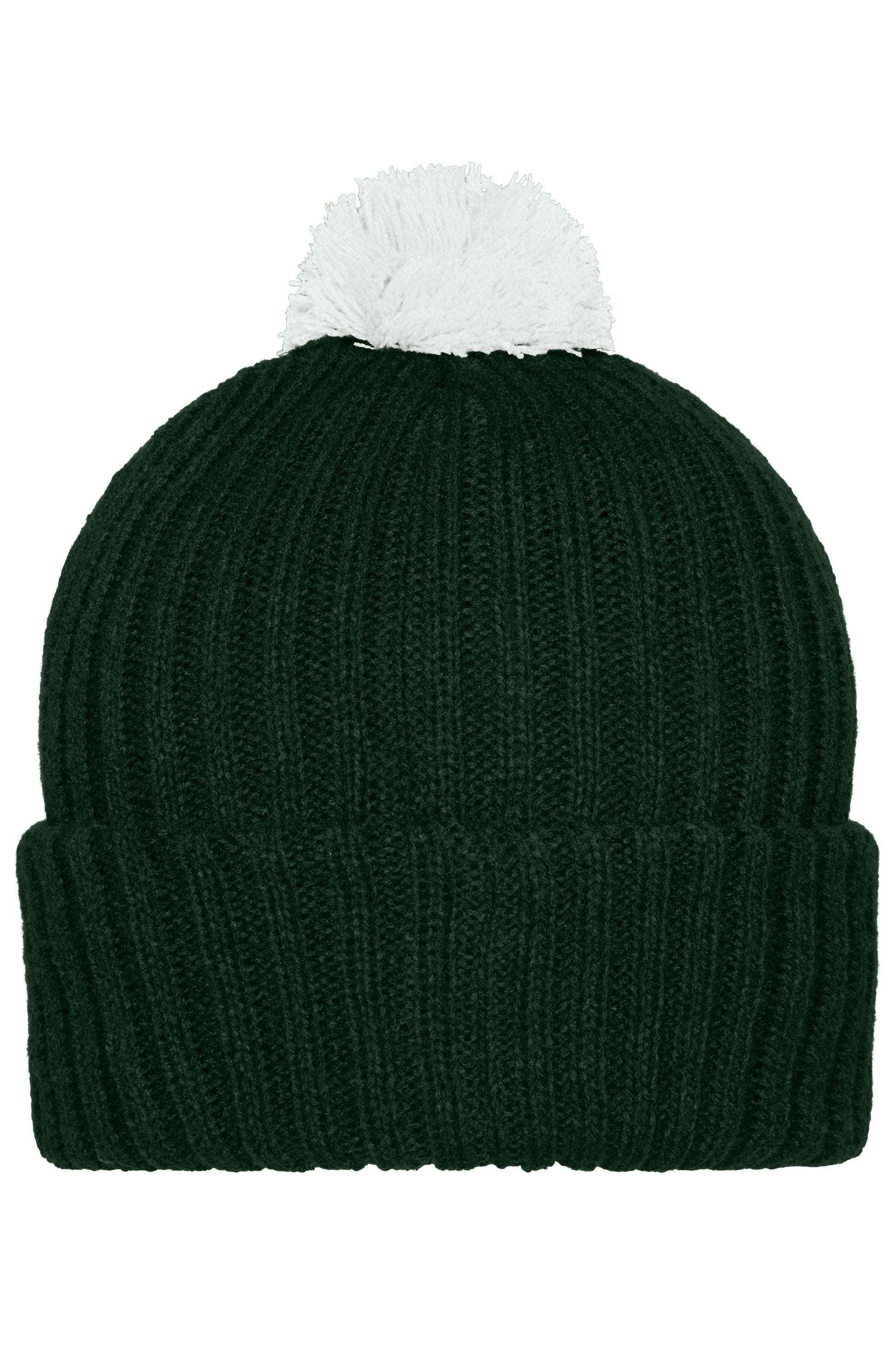 Knitted Cap with Pompon