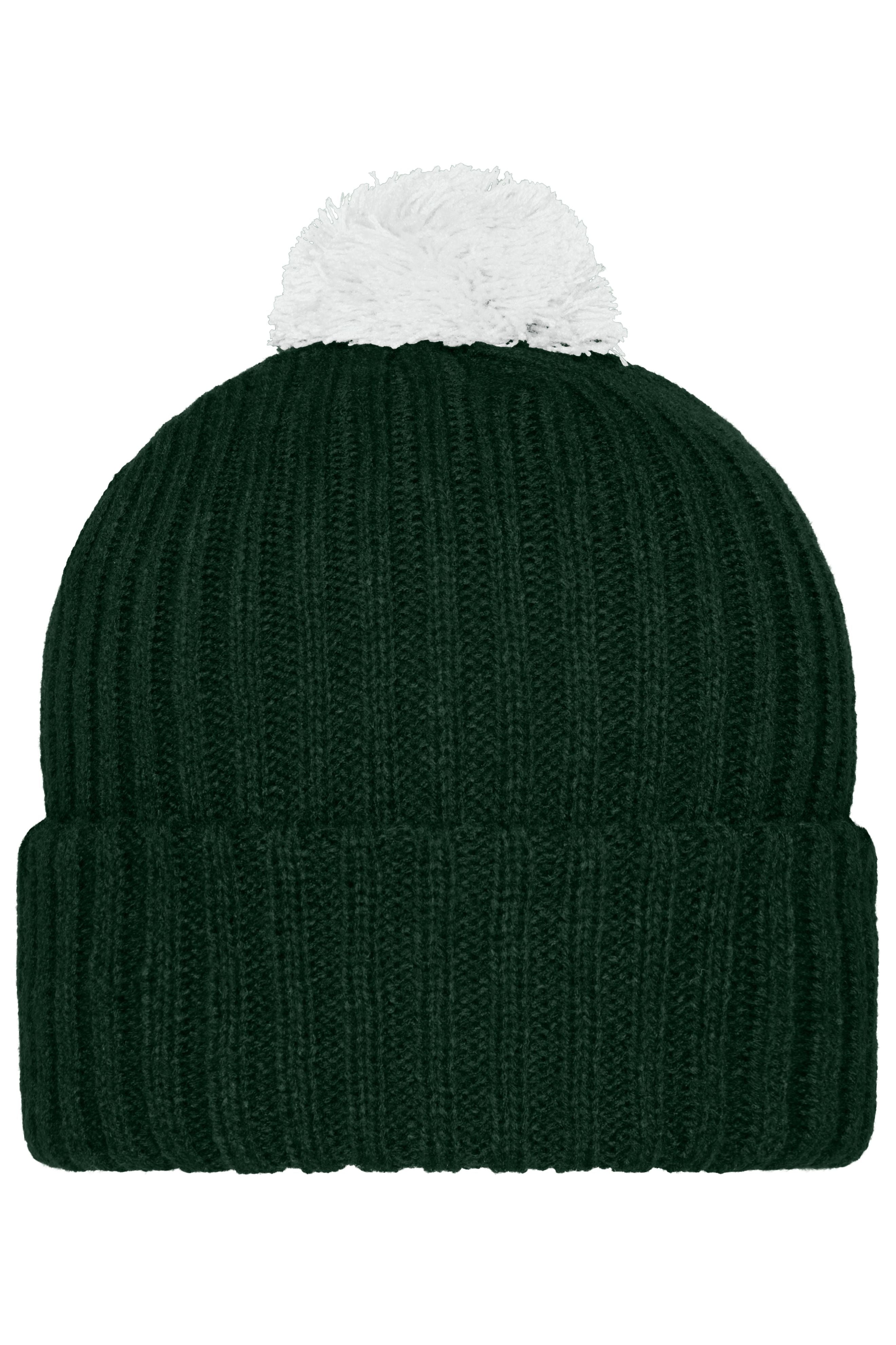 Knitted Cap with Pompon