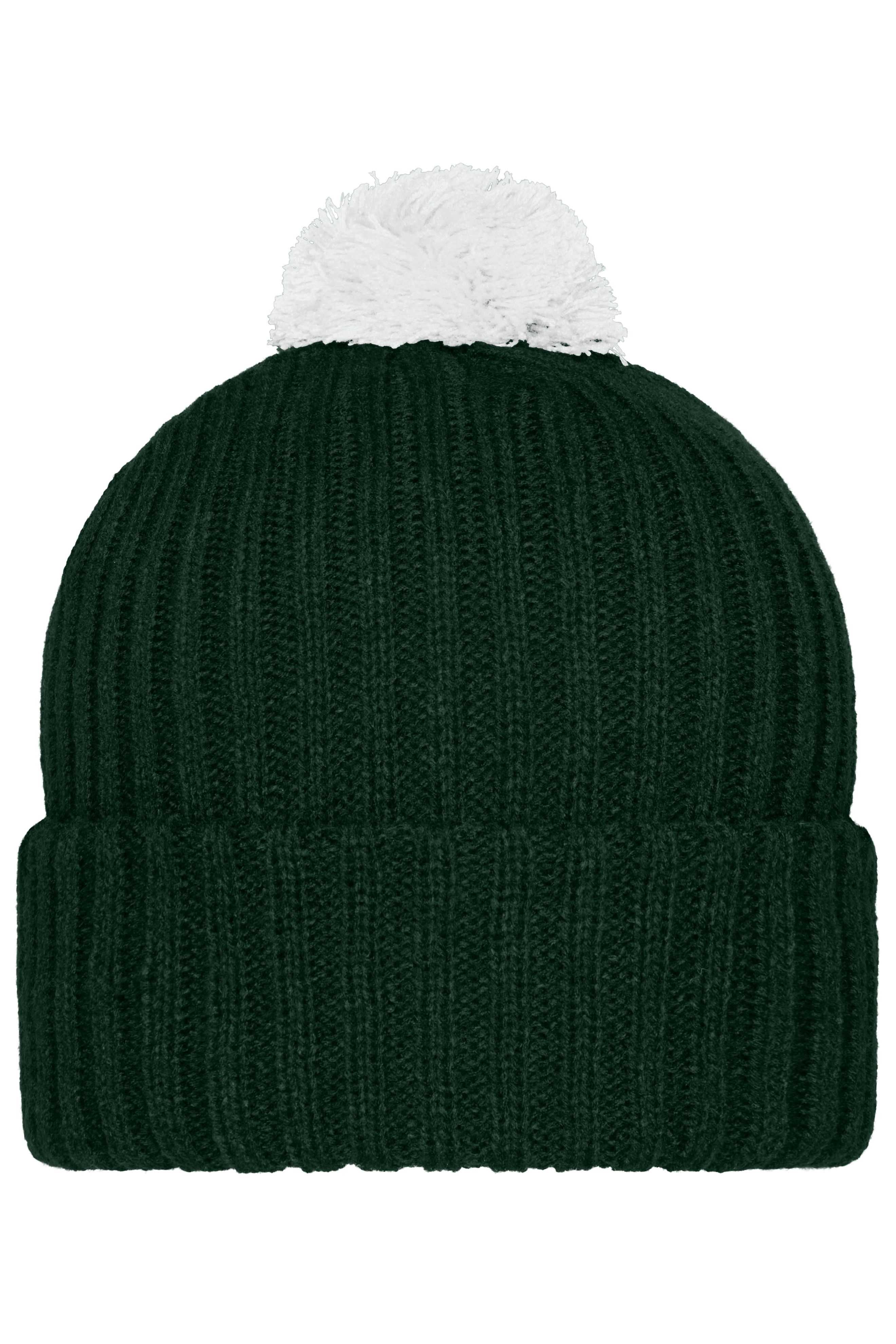 Knitted Cap with Pompon