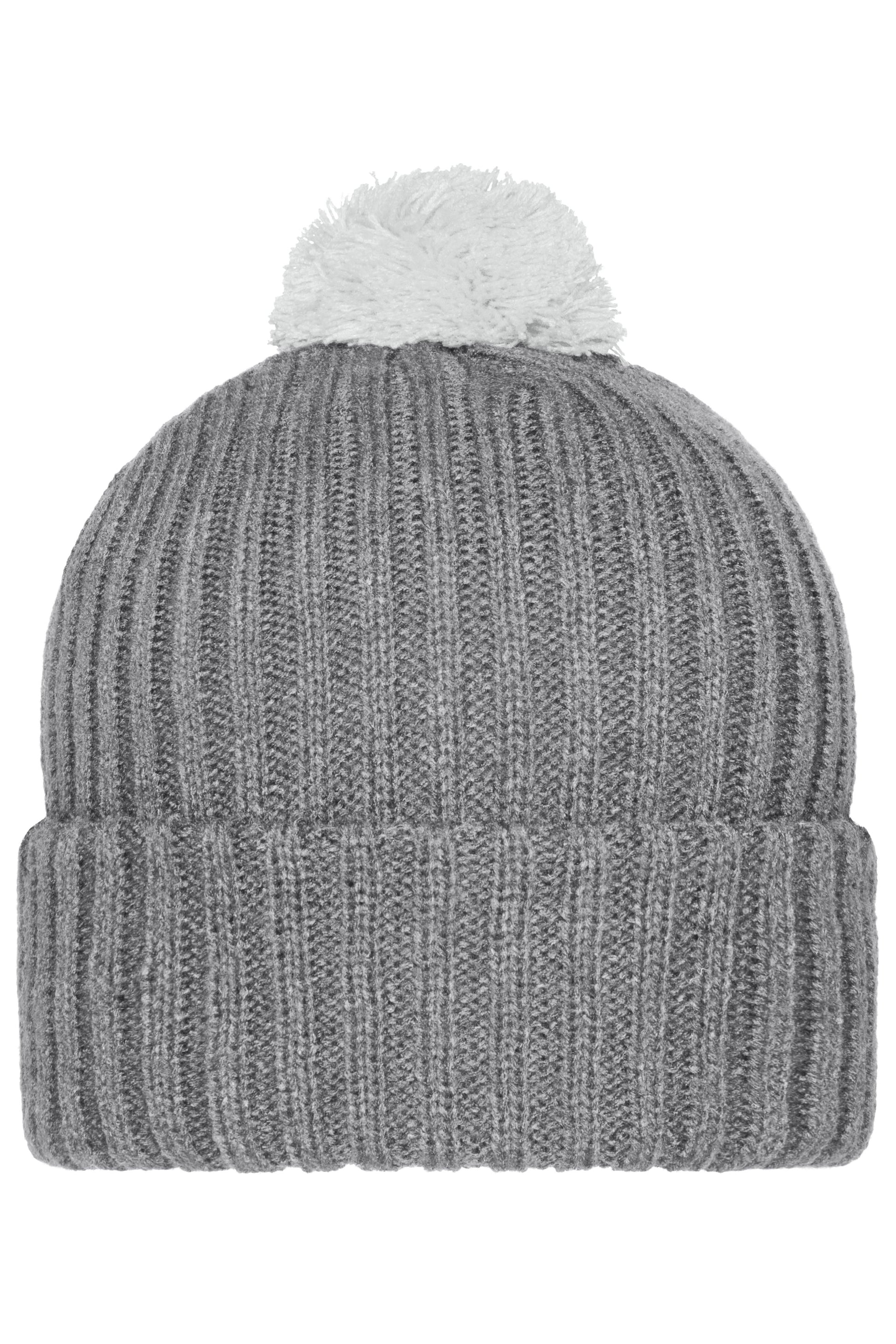 Knitted Cap with Pompon