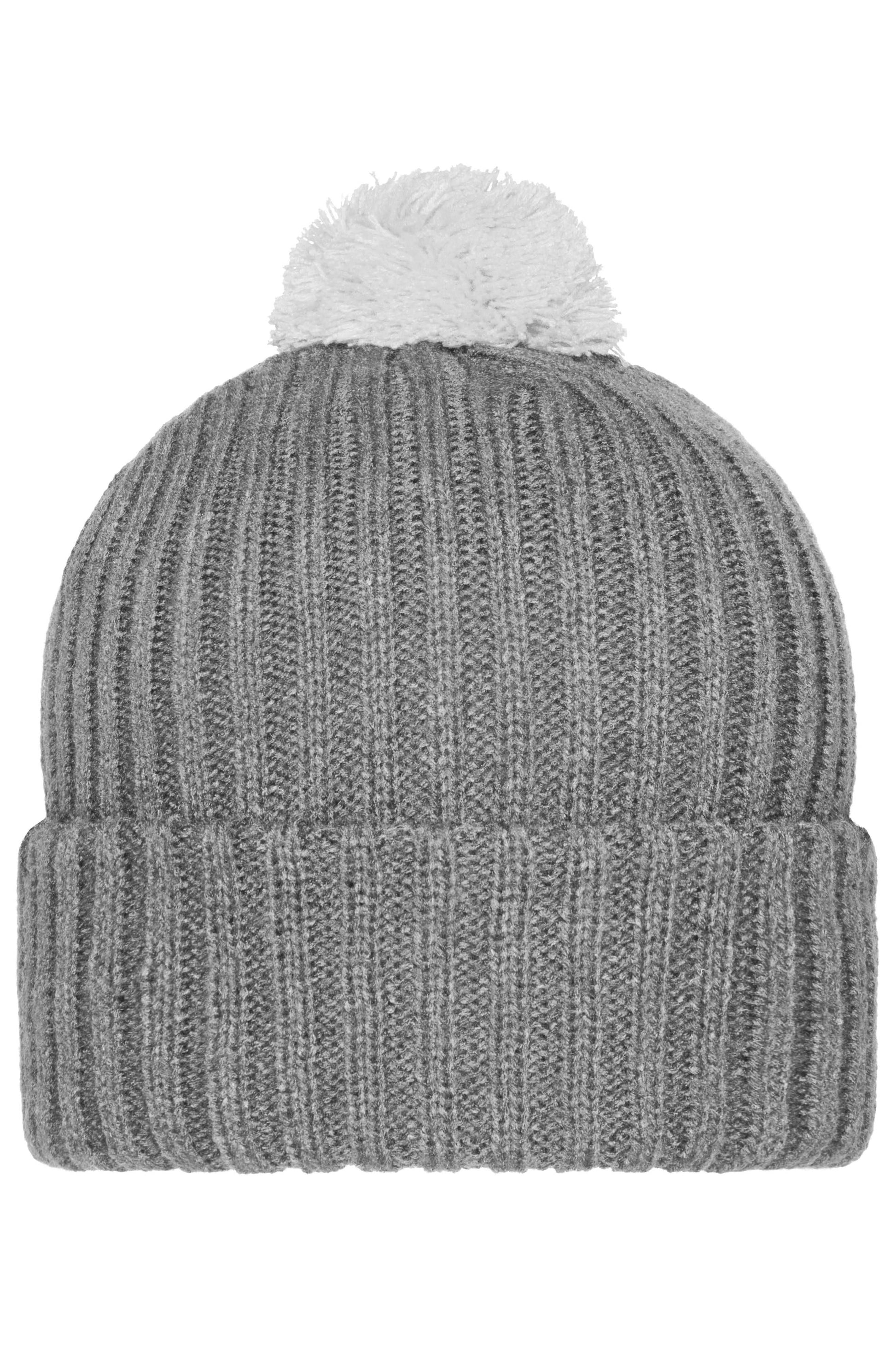 Knitted Cap with Pompon