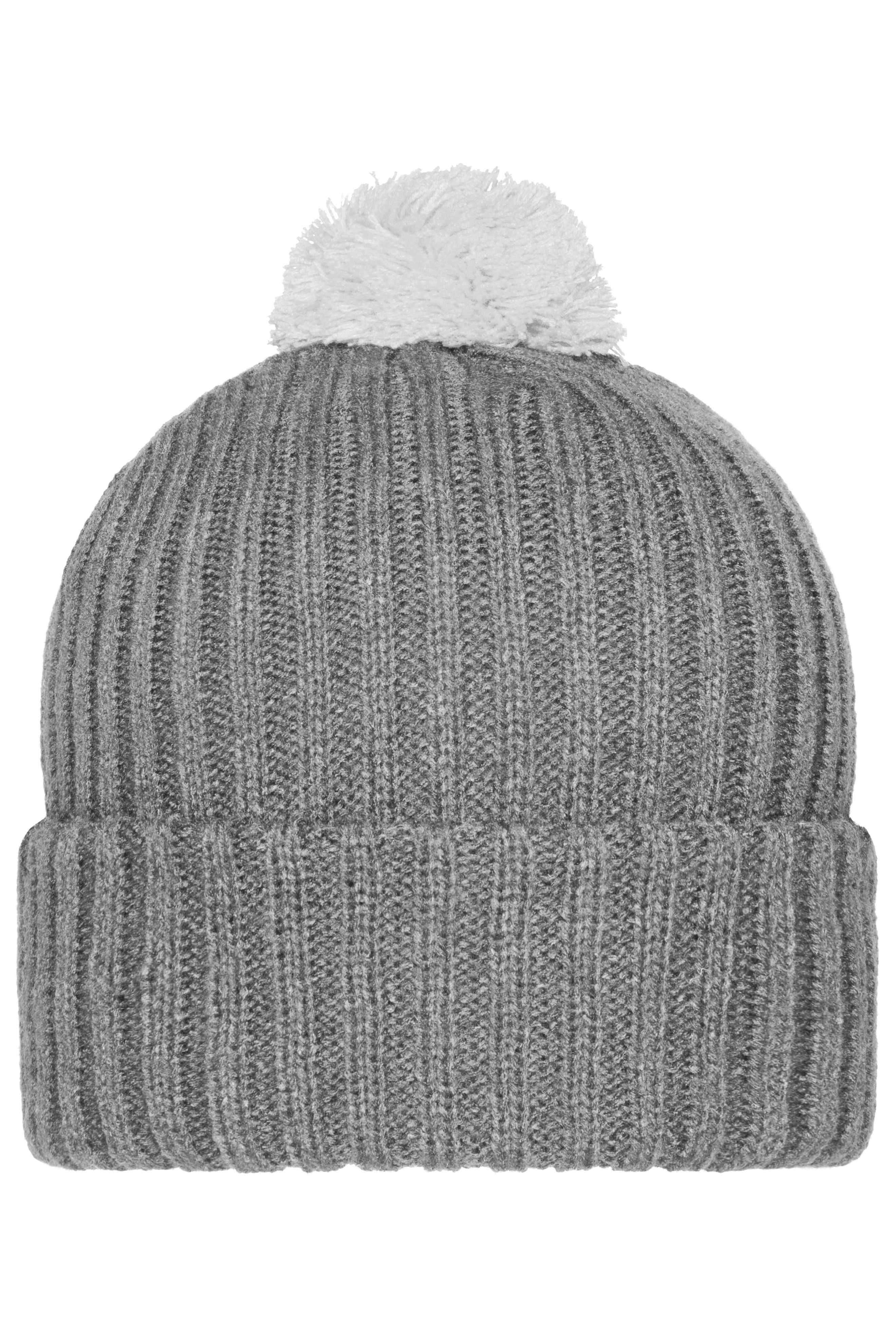 Knitted Cap with Pompon