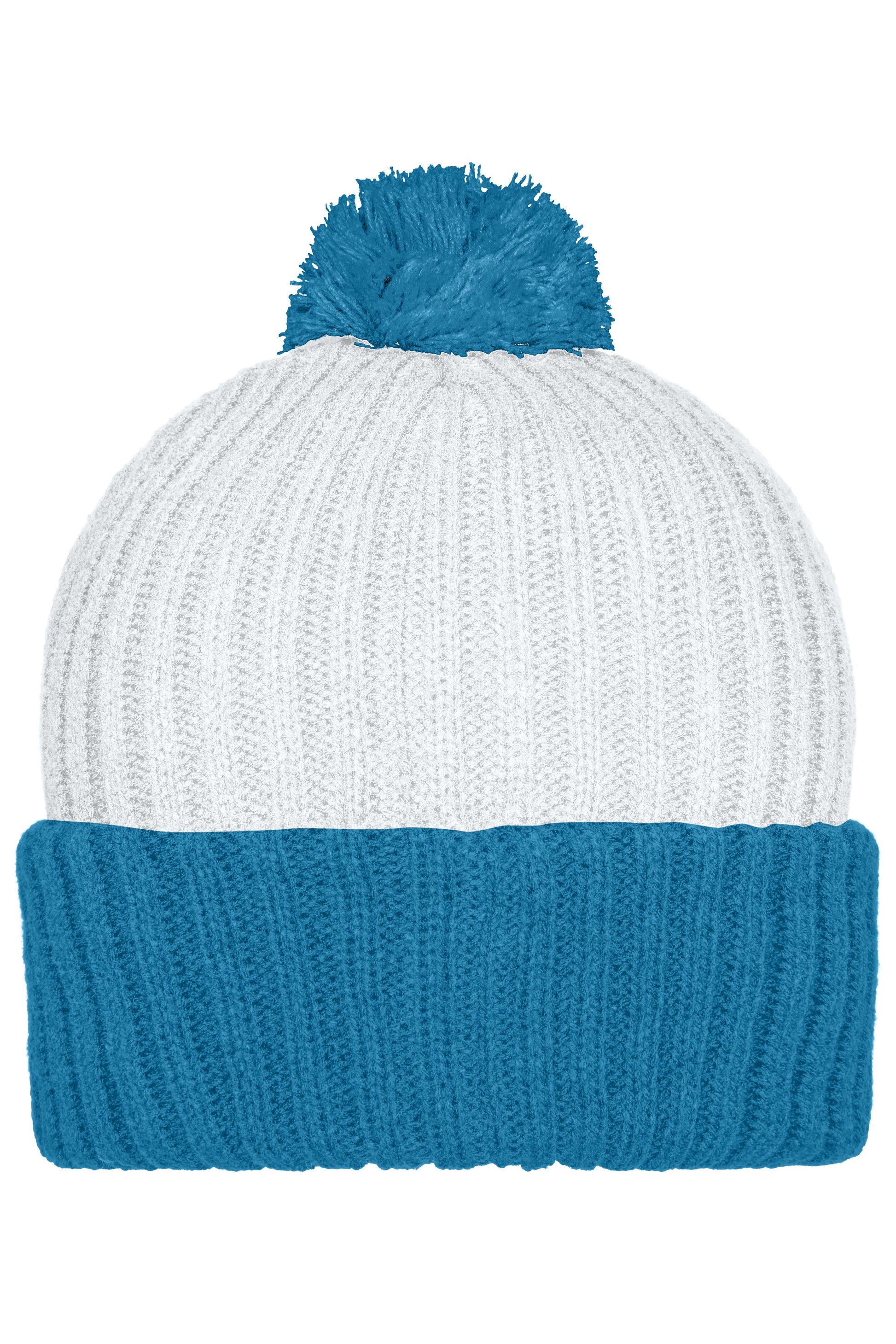 Knitted Cap with Pompon