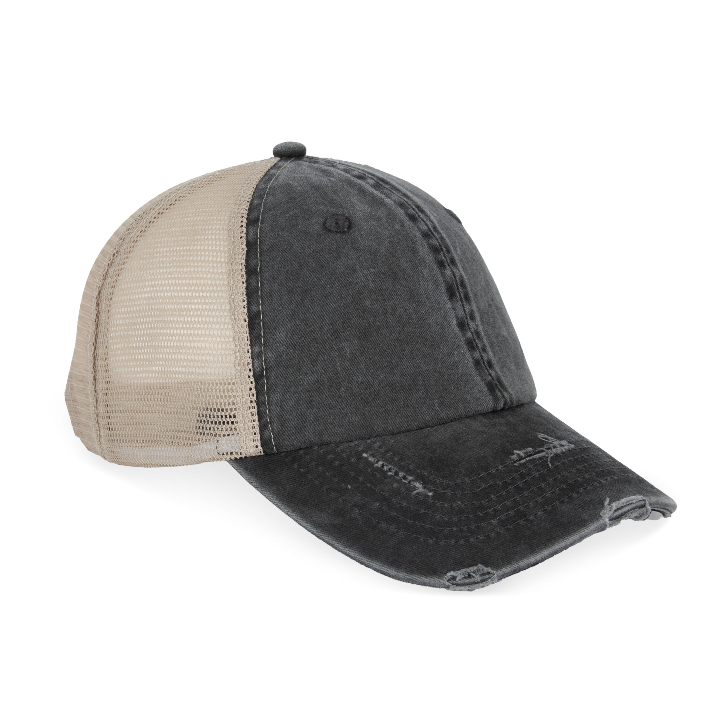 Ecologische uniseks truckerpet met verwassen look