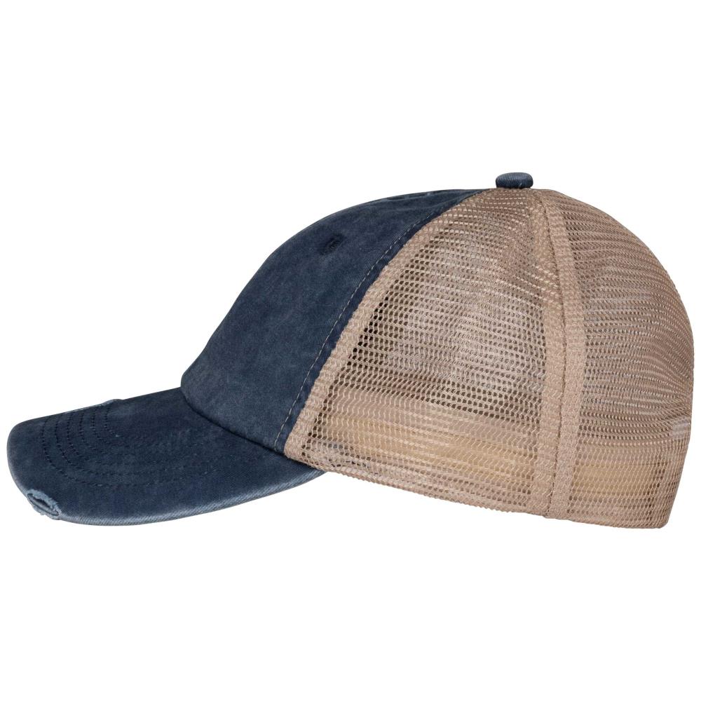 Ecologische uniseks truckerpet met verwassen look