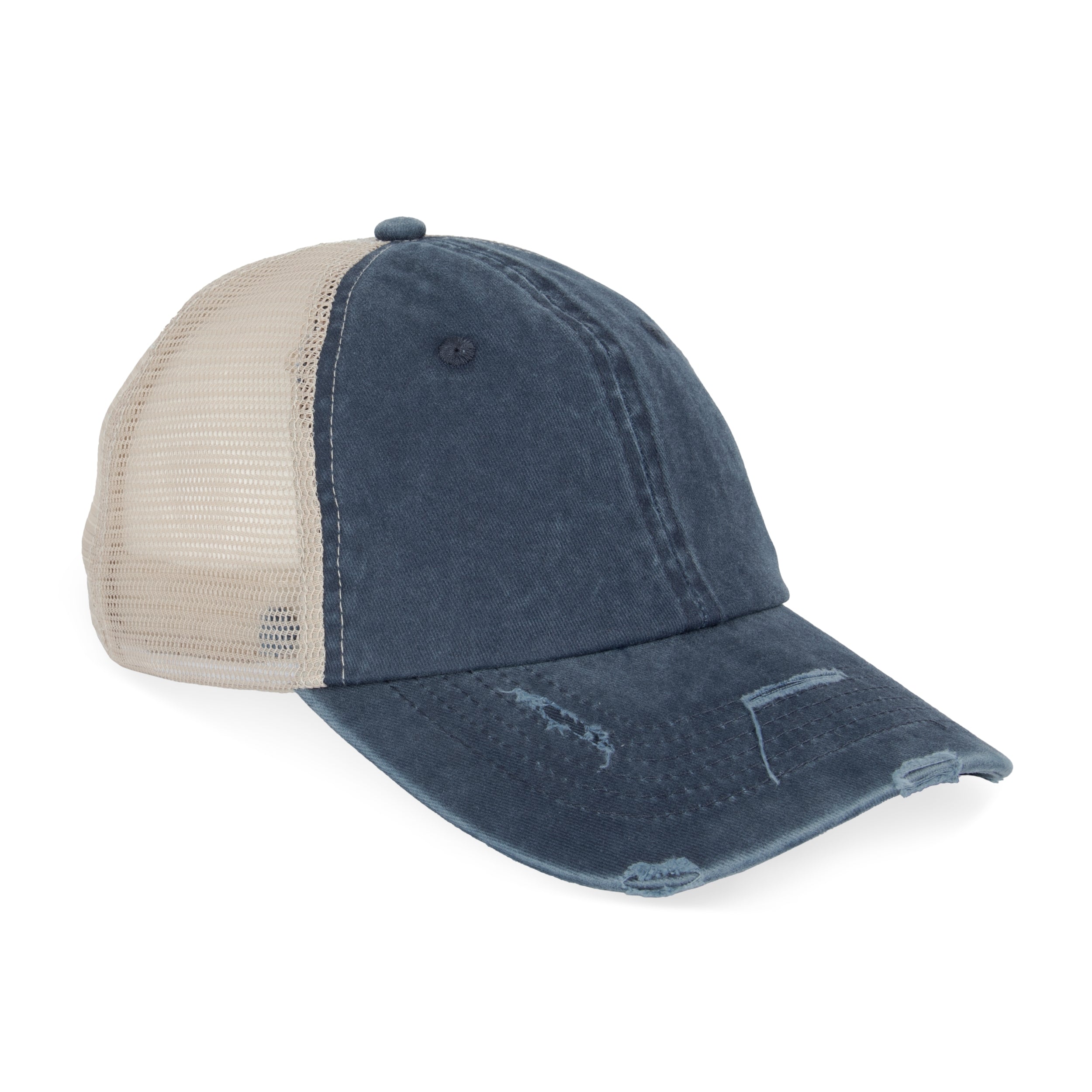 Ecologische uniseks truckerpet met verwassen look