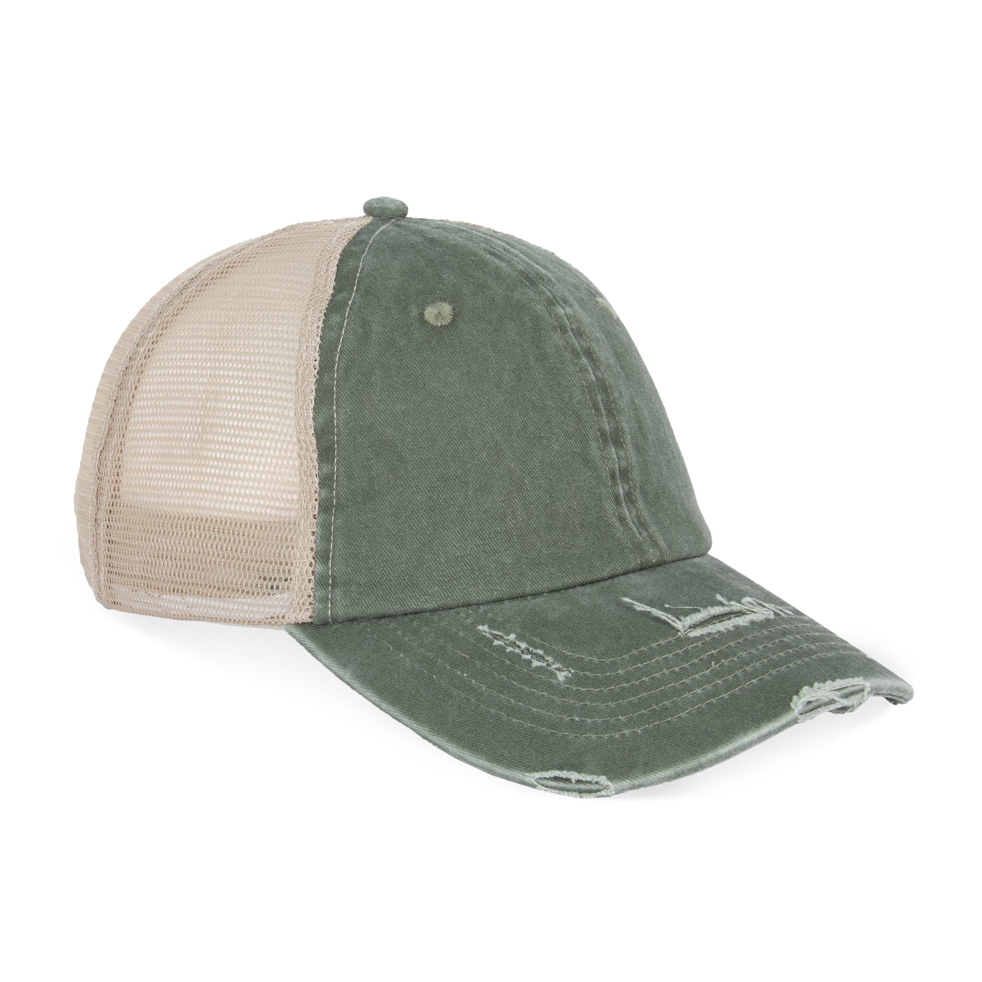 Ecologische uniseks truckerpet met verwassen look