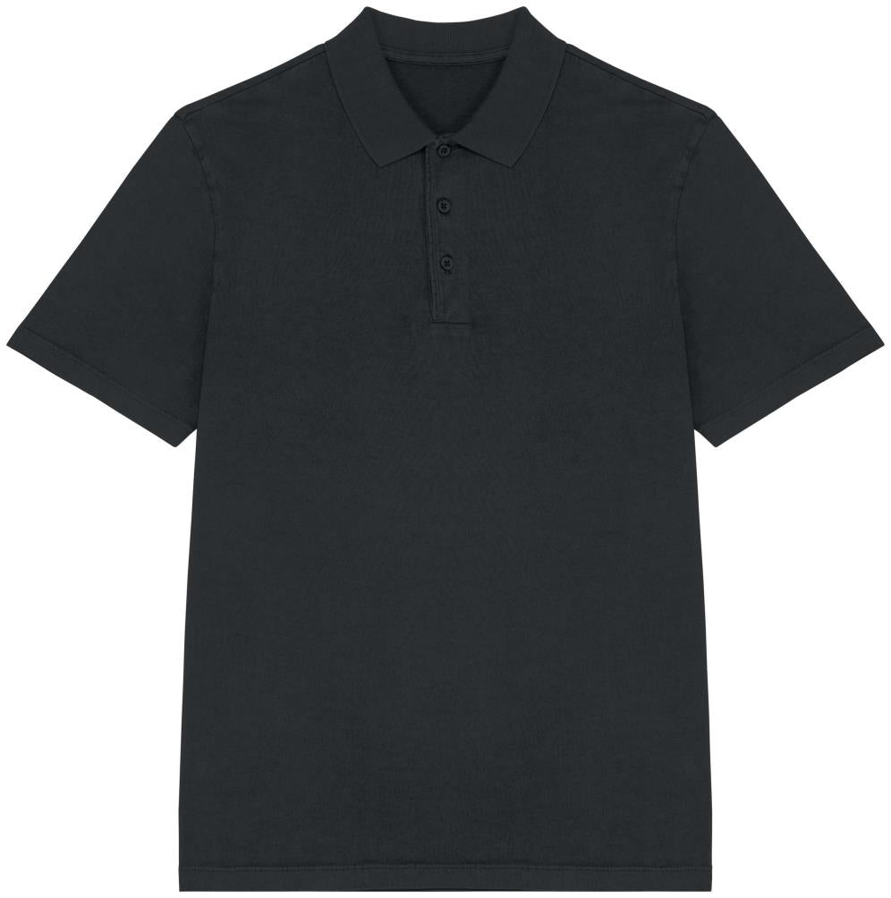Ecologische verwassen herenpolo van jersey