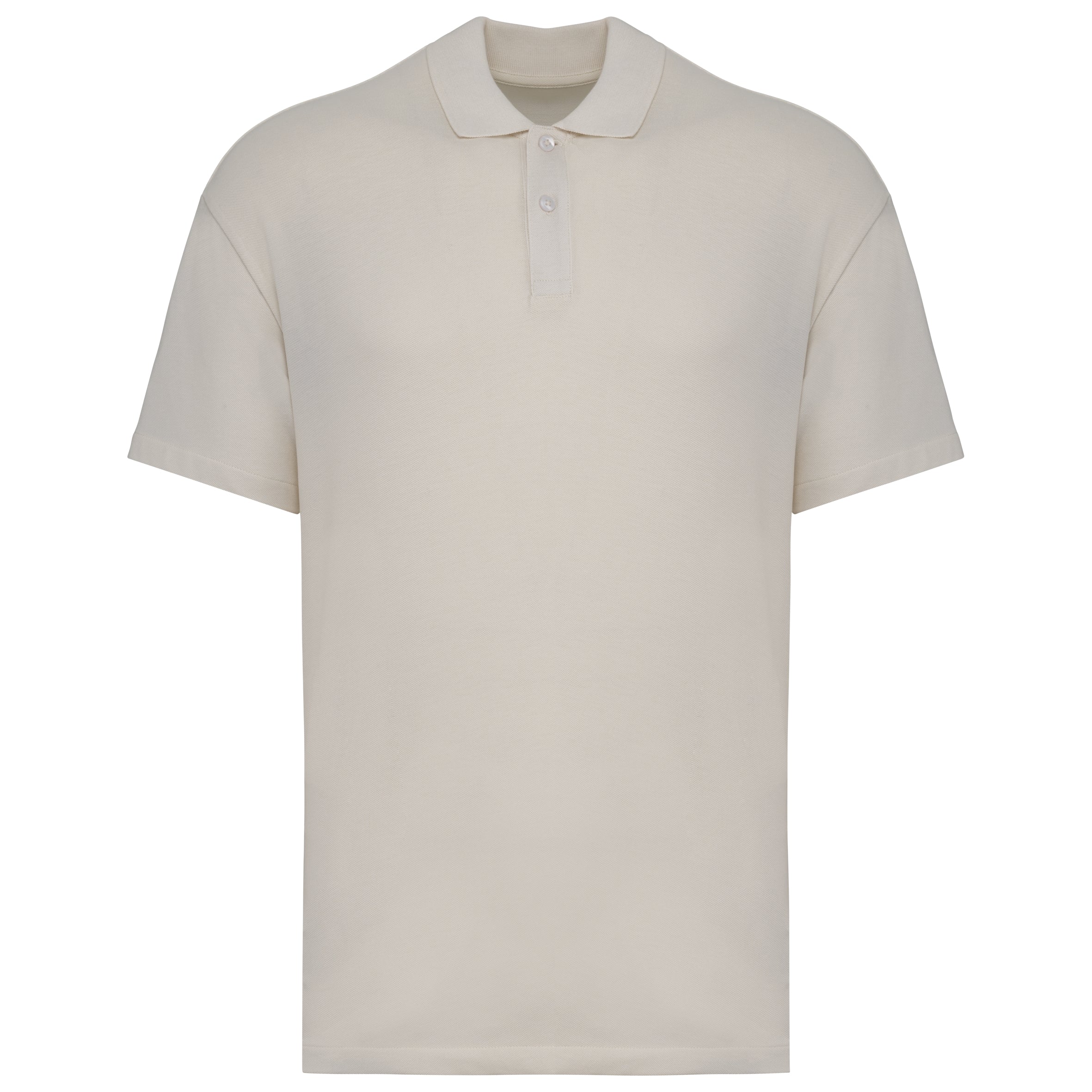 Ecologische herenpolo van piquétricot met afhangende schouders
