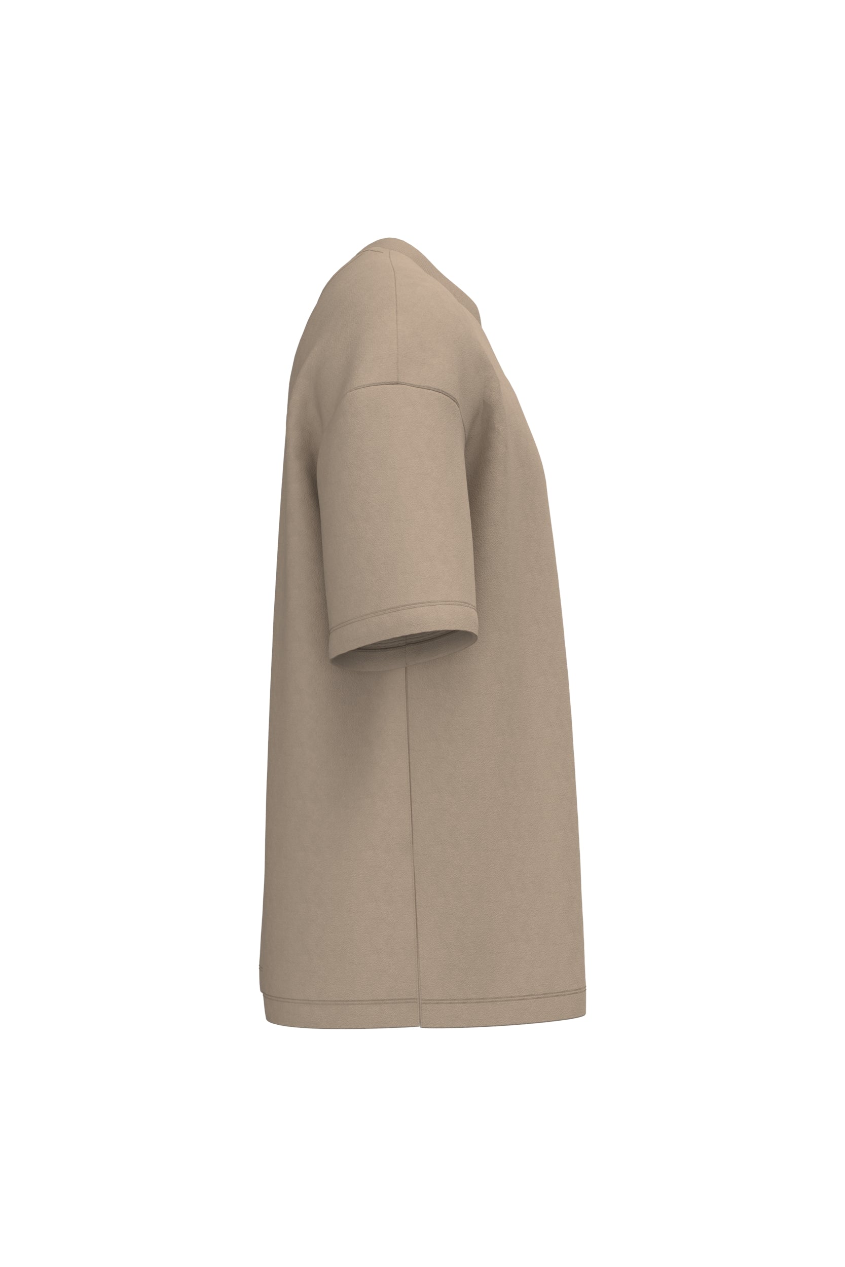 Ecologisch oversized uniseks T-shirt French Terry