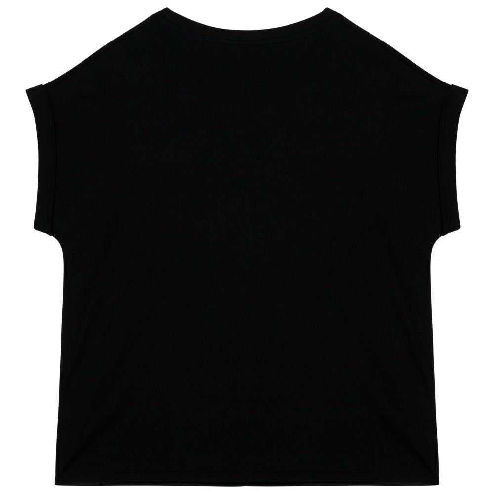 Ecologisch dames t-shirt met mouwen met omslag