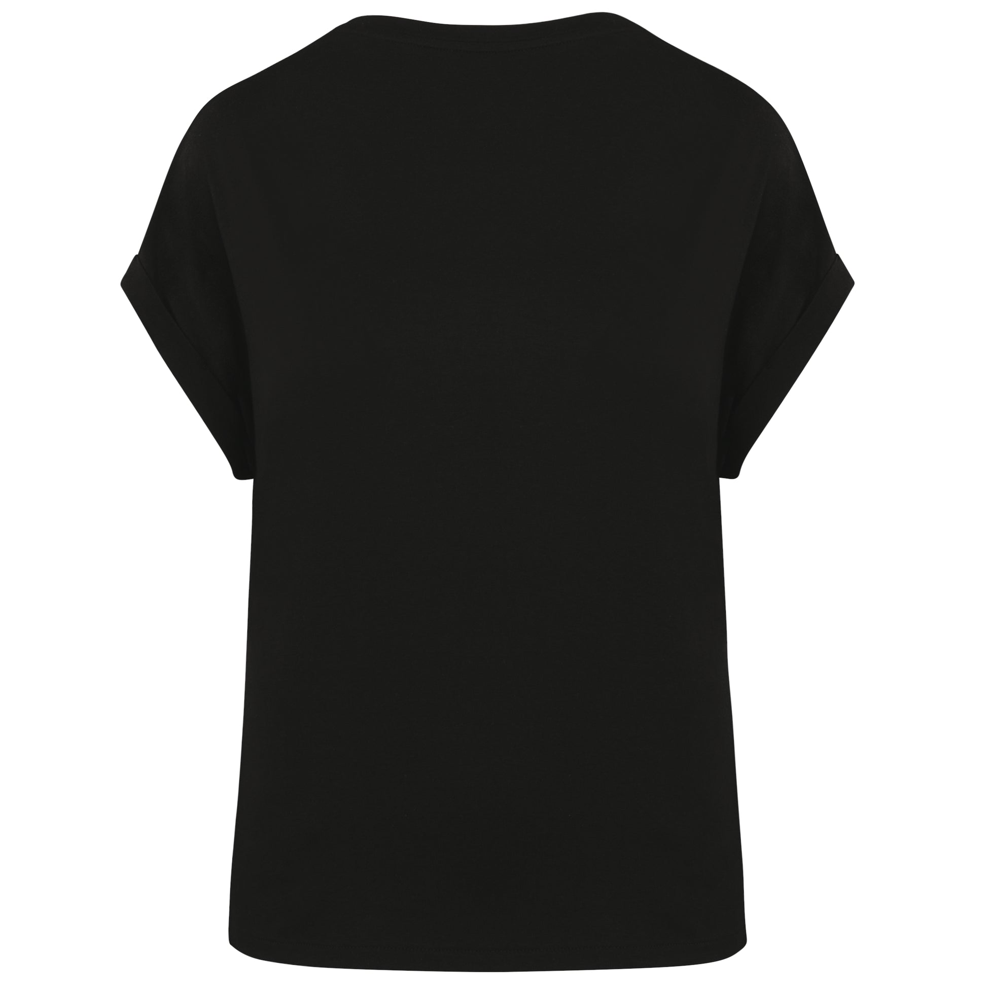 Ecologisch dames t-shirt met mouwen met omslag