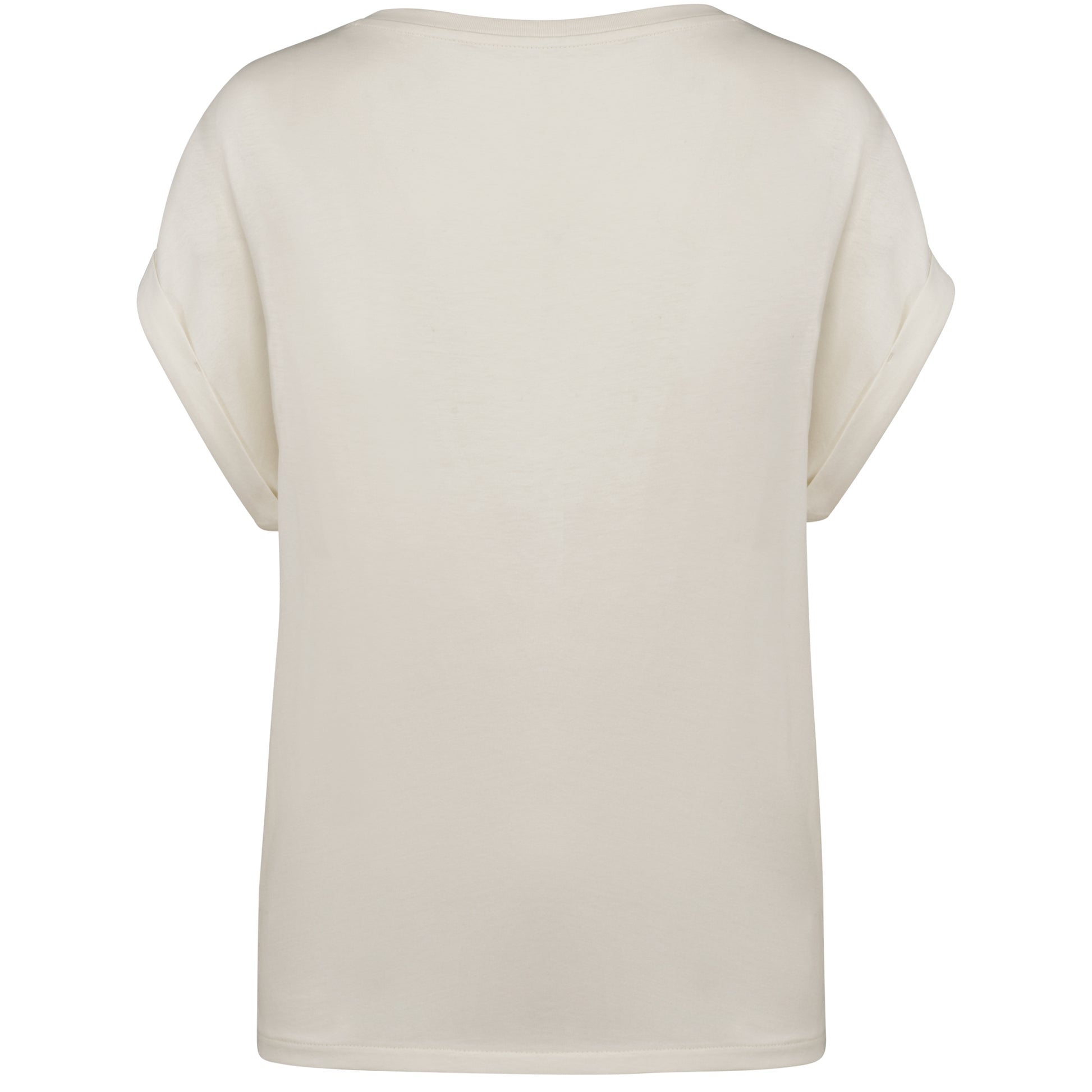 Ecologisch dames t-shirt met mouwen met omslag