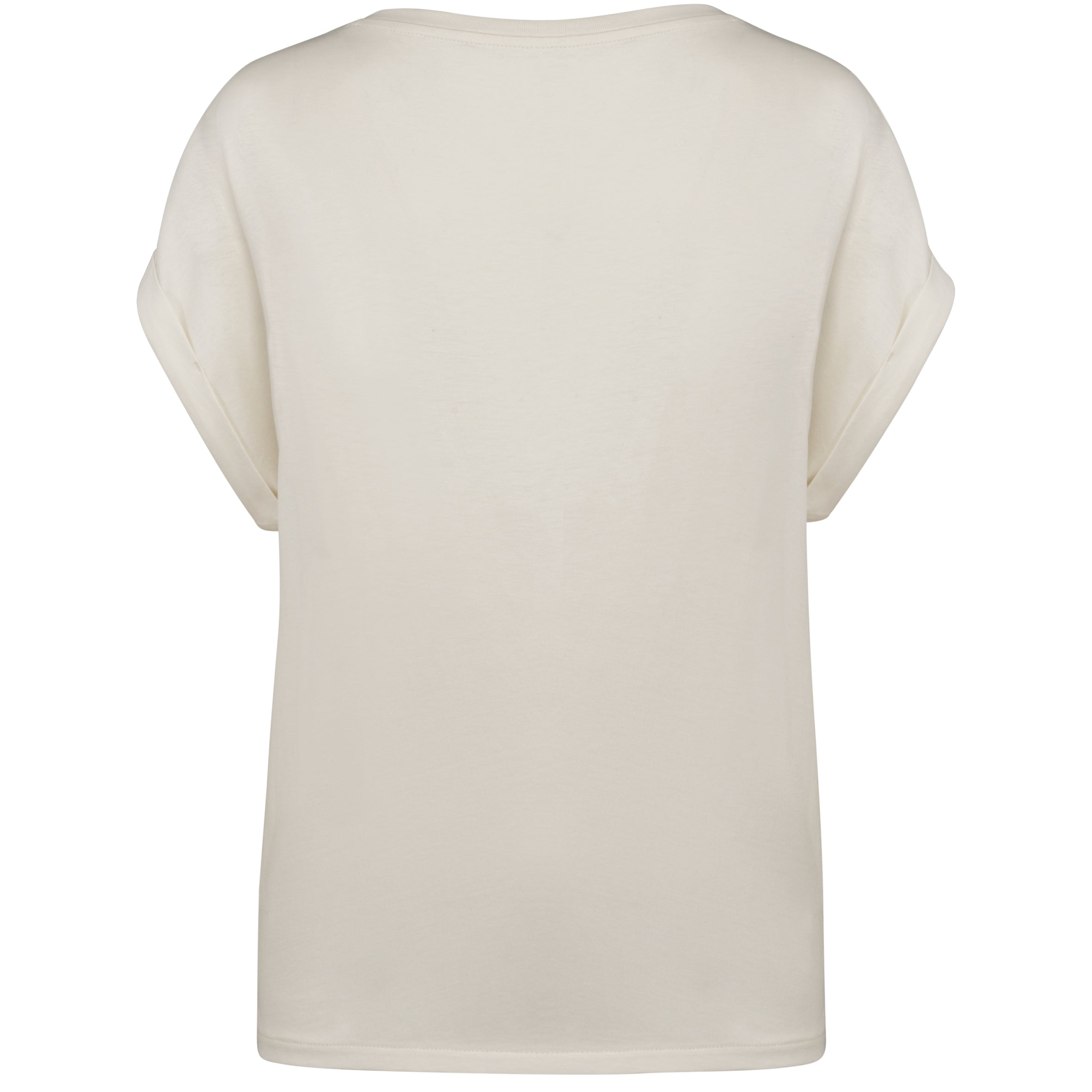 Ecologisch dames t-shirt met mouwen met omslag