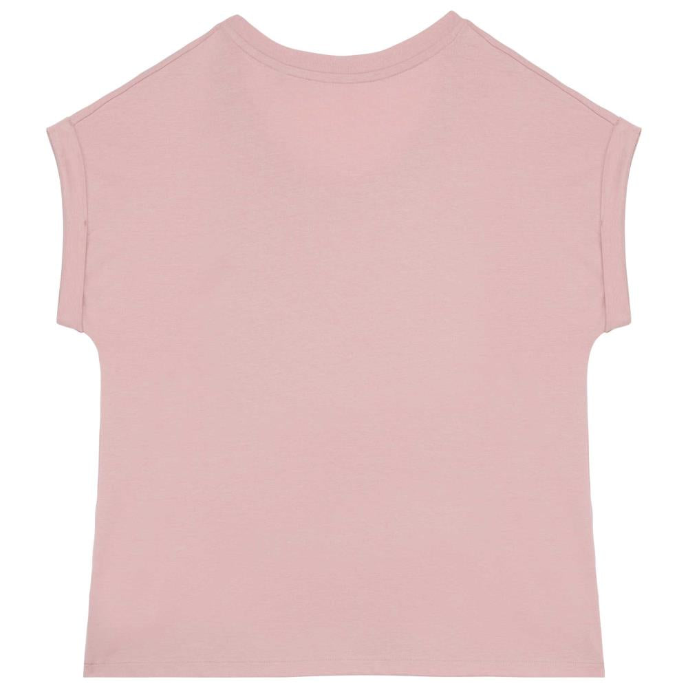 Ecologisch dames t-shirt met mouwen met omslag