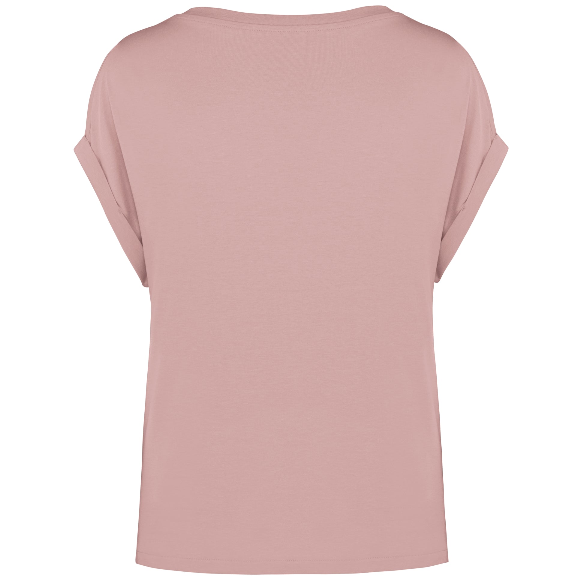 Ecologisch dames t-shirt met mouwen met omslag