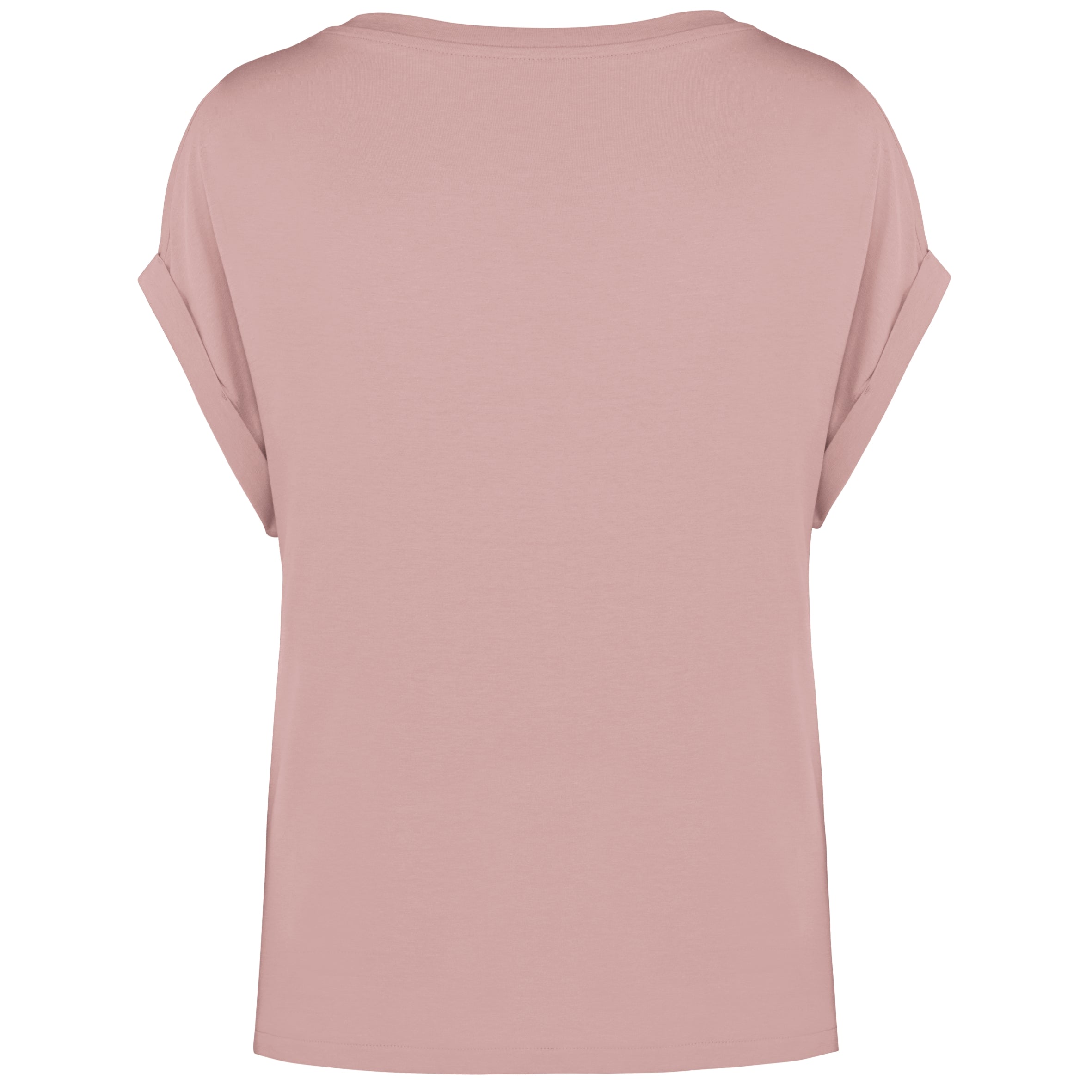 Ecologisch dames t-shirt met mouwen met omslag