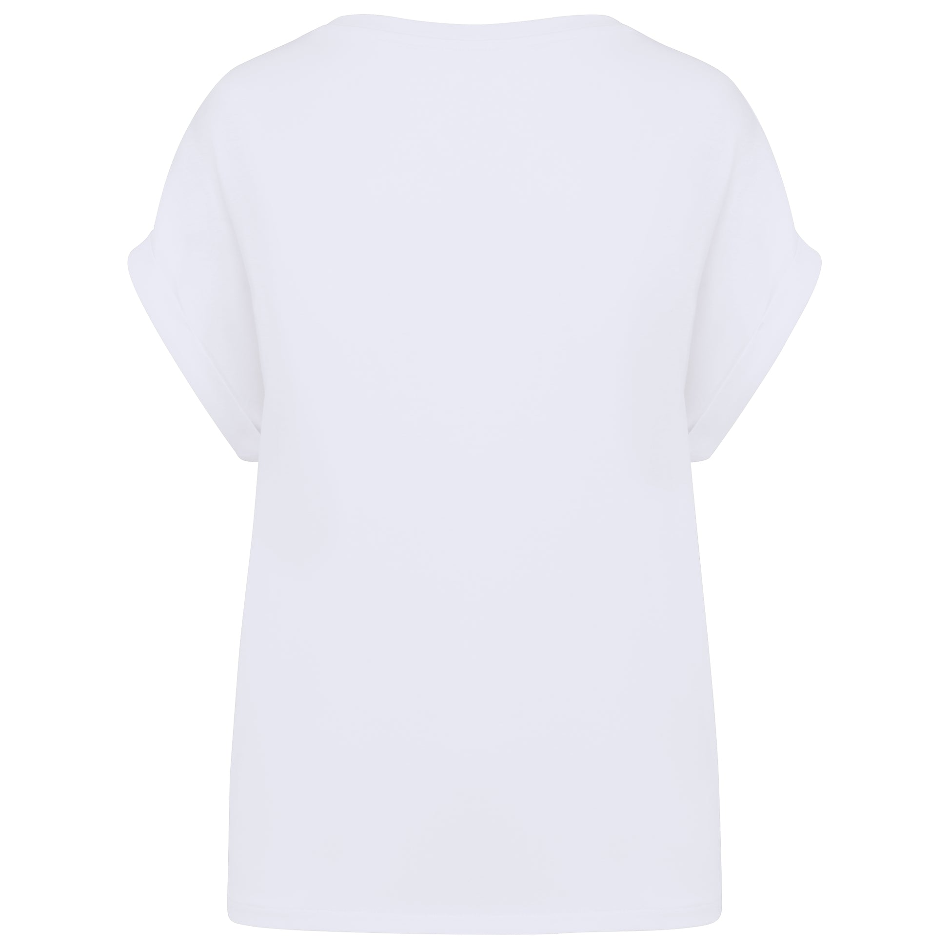 Ecologisch dames t-shirt met mouwen met omslag