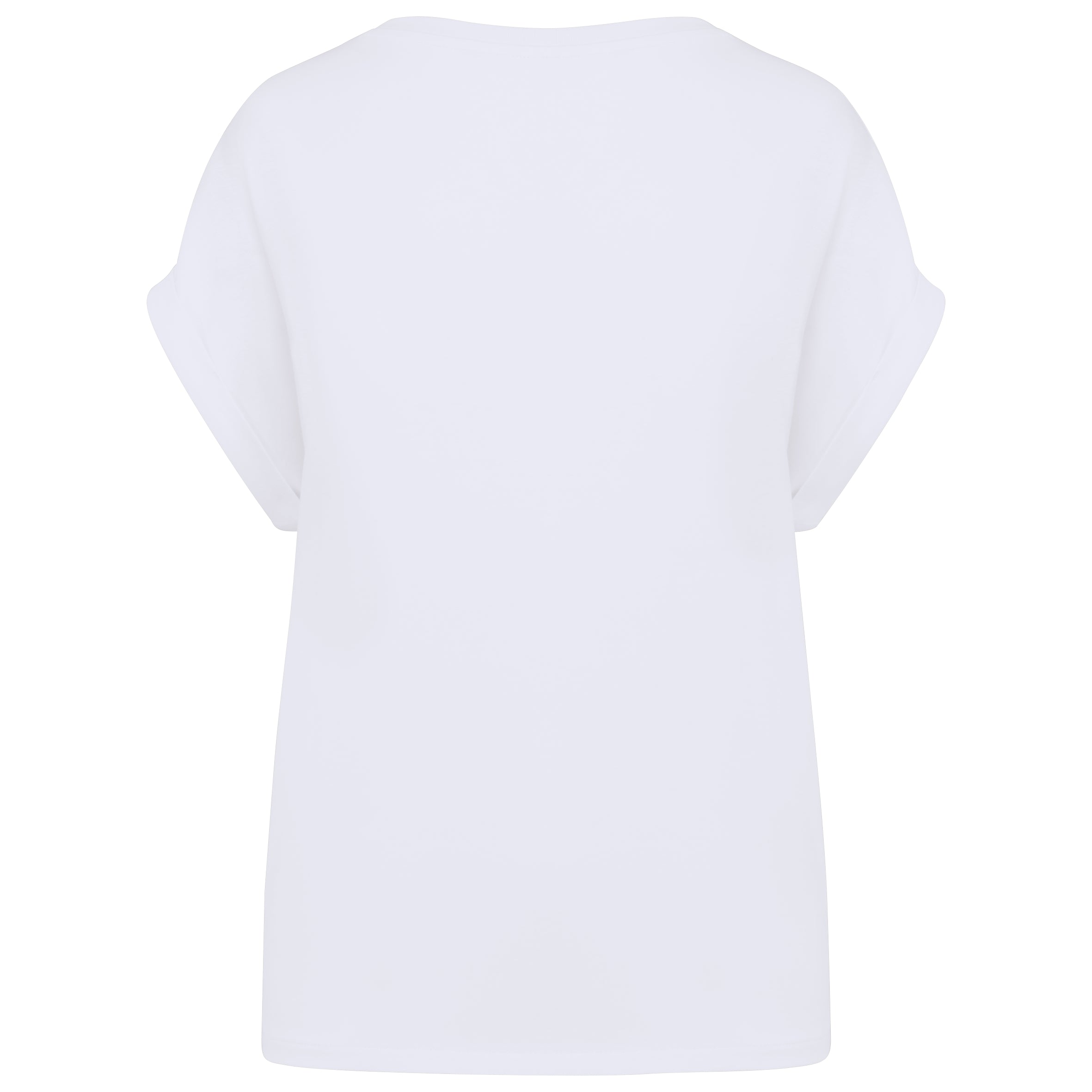 Ecologisch dames t-shirt met mouwen met omslag