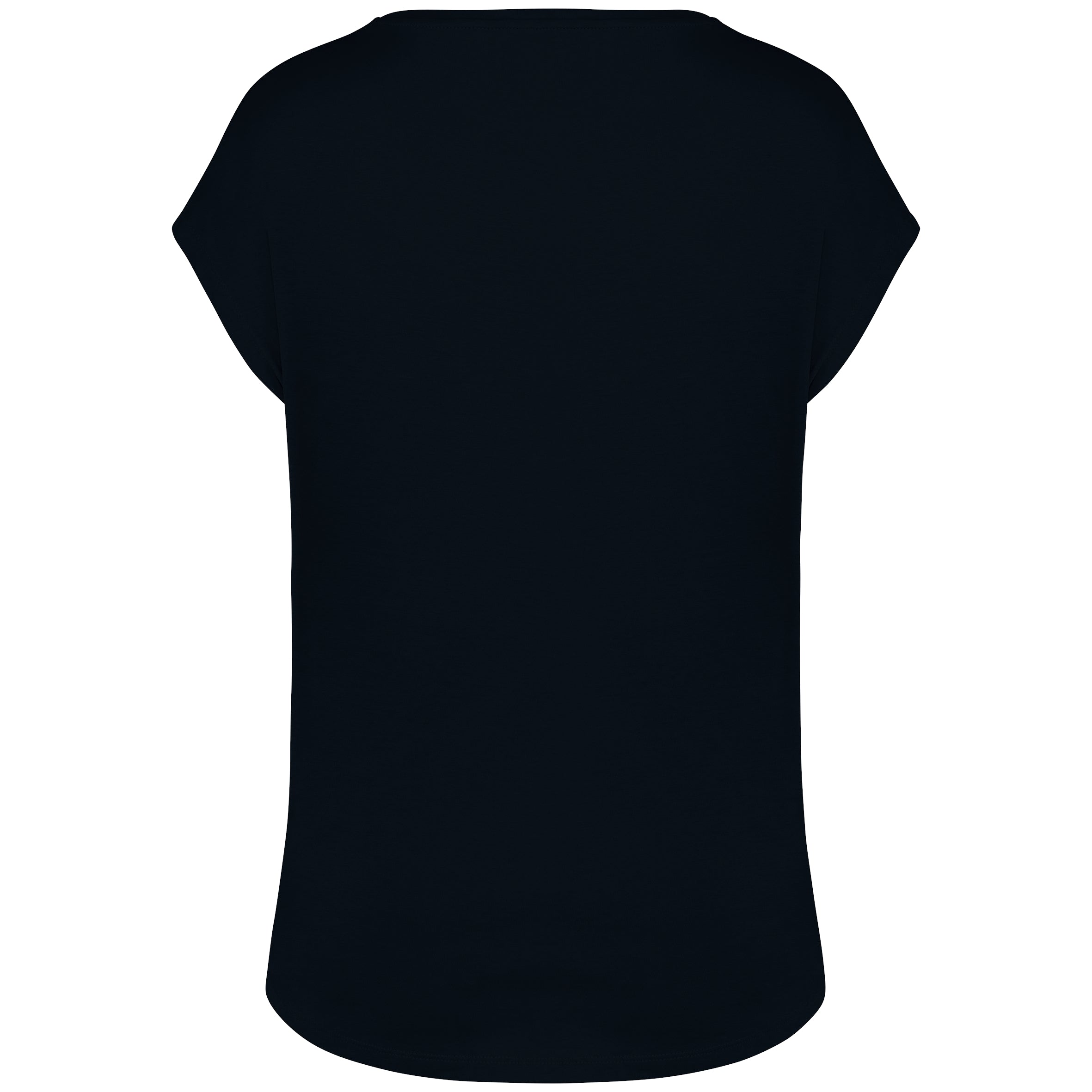 Ecologisch baggy dames-T-shirt V-hals