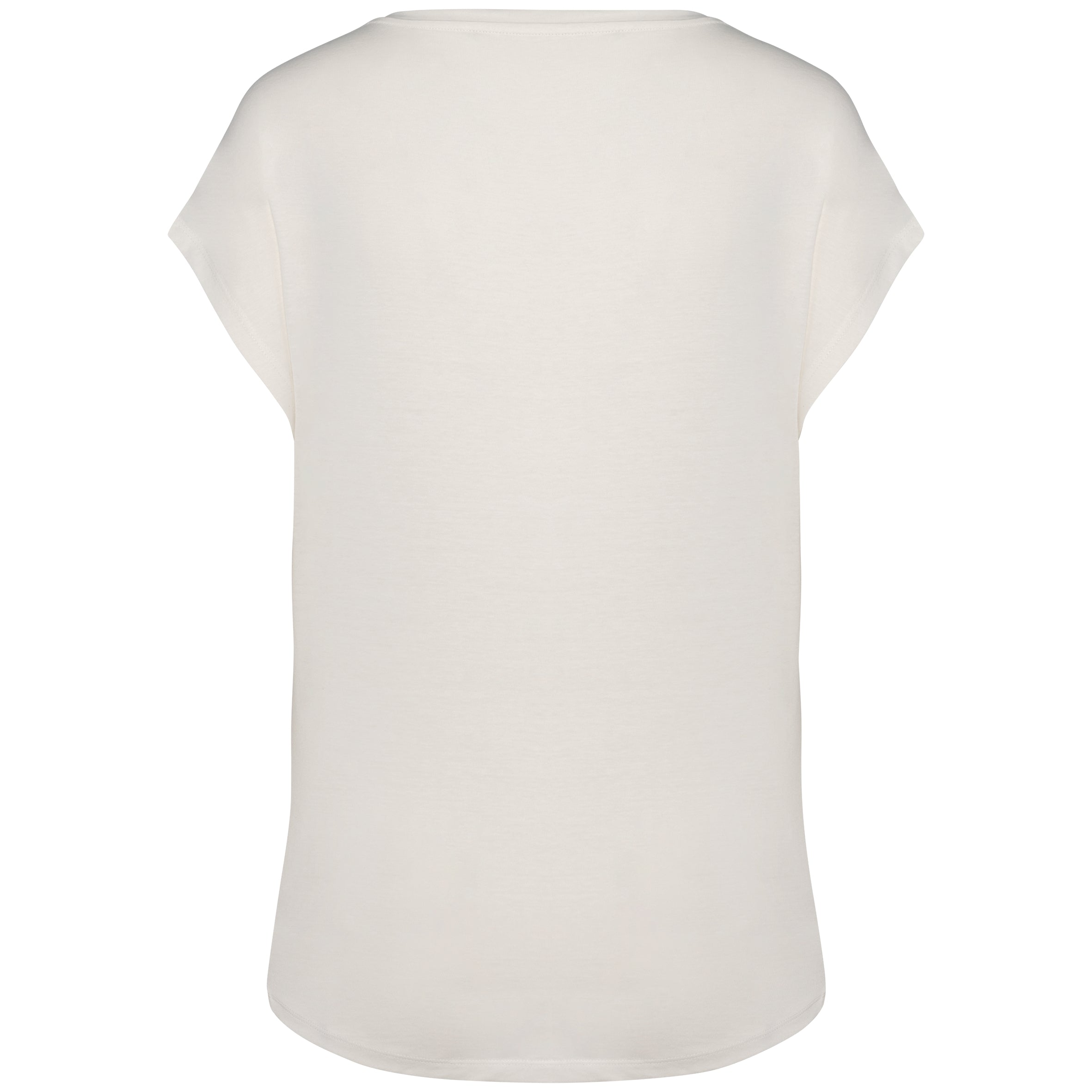Ecologisch baggy dames-T-shirt V-hals