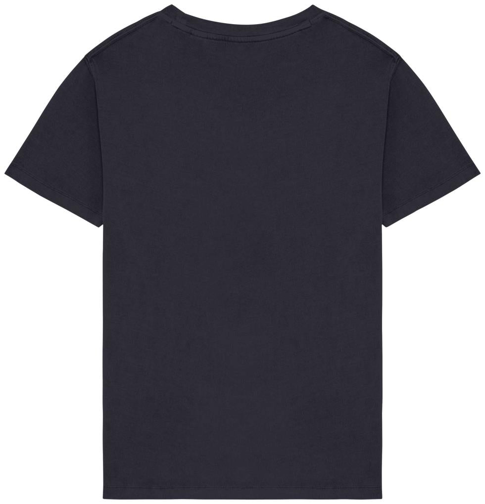 Ecologisch verwassen T-shirt ronde hals korte mouwen