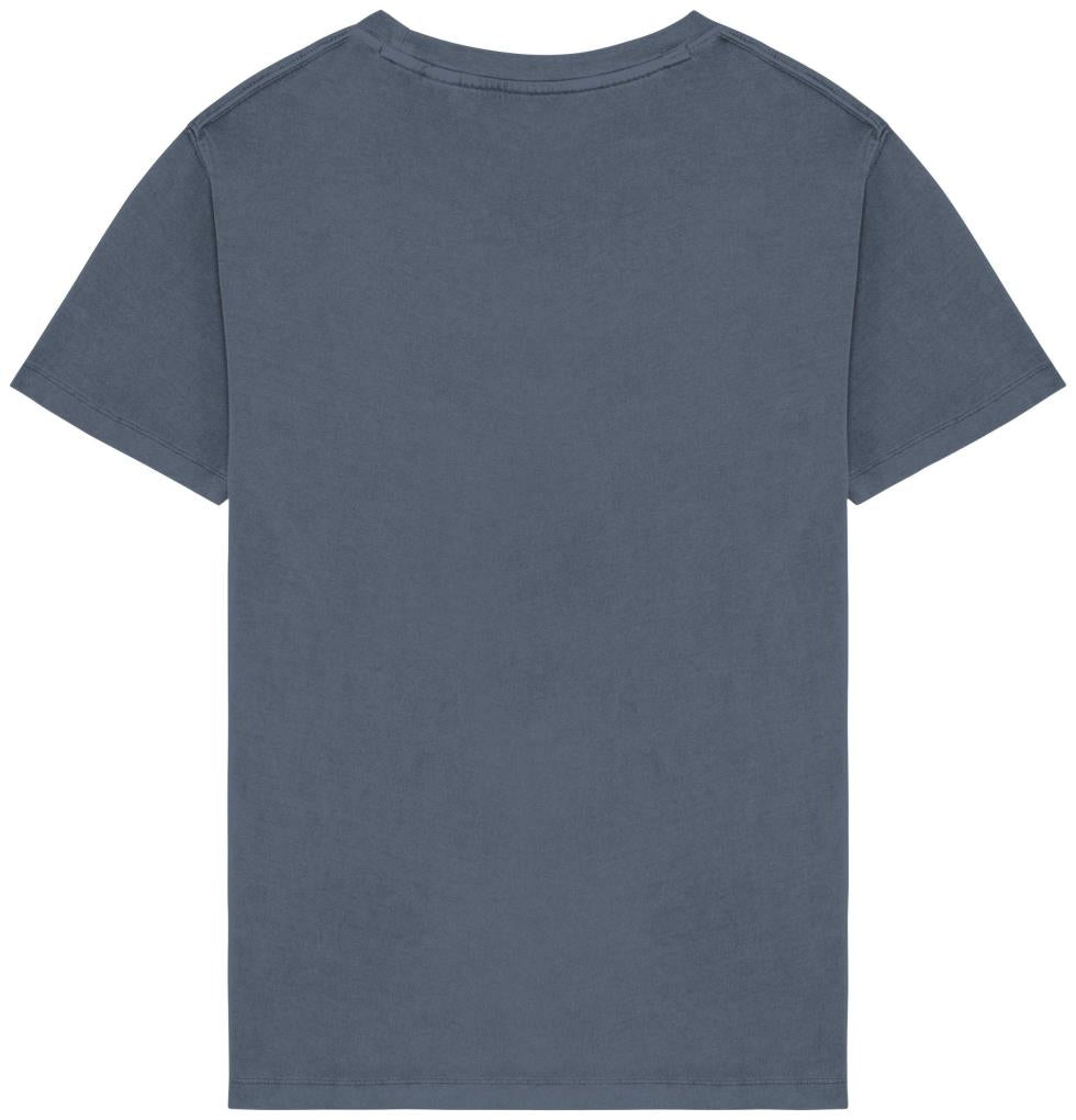 Ecologisch verwassen T-shirt ronde hals korte mouwen