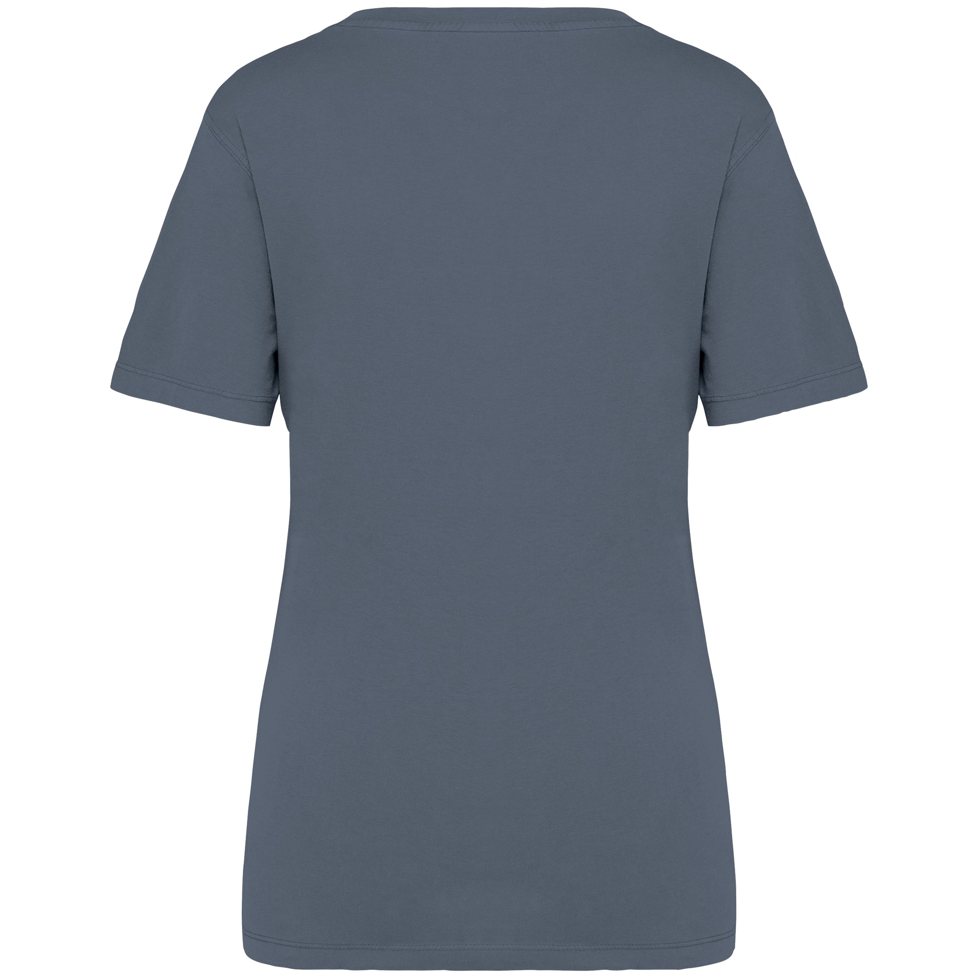 Ecologisch verwassen T-shirt ronde hals korte mouwen
