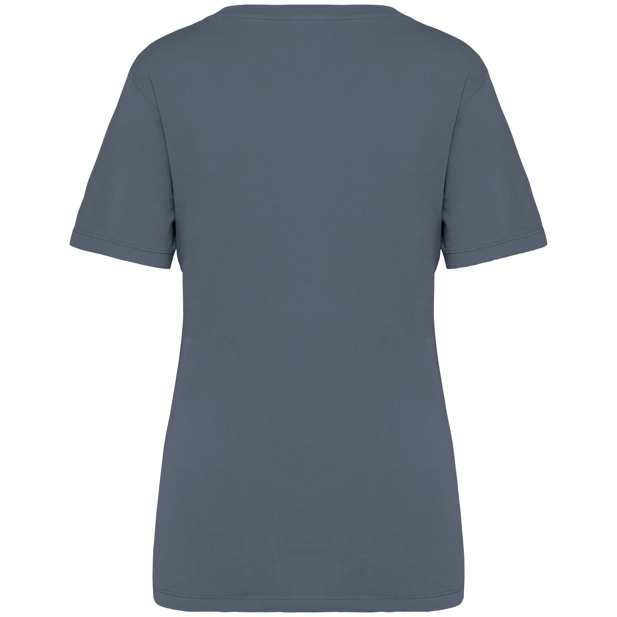 Ecologisch verwassen T-shirt ronde hals korte mouwen