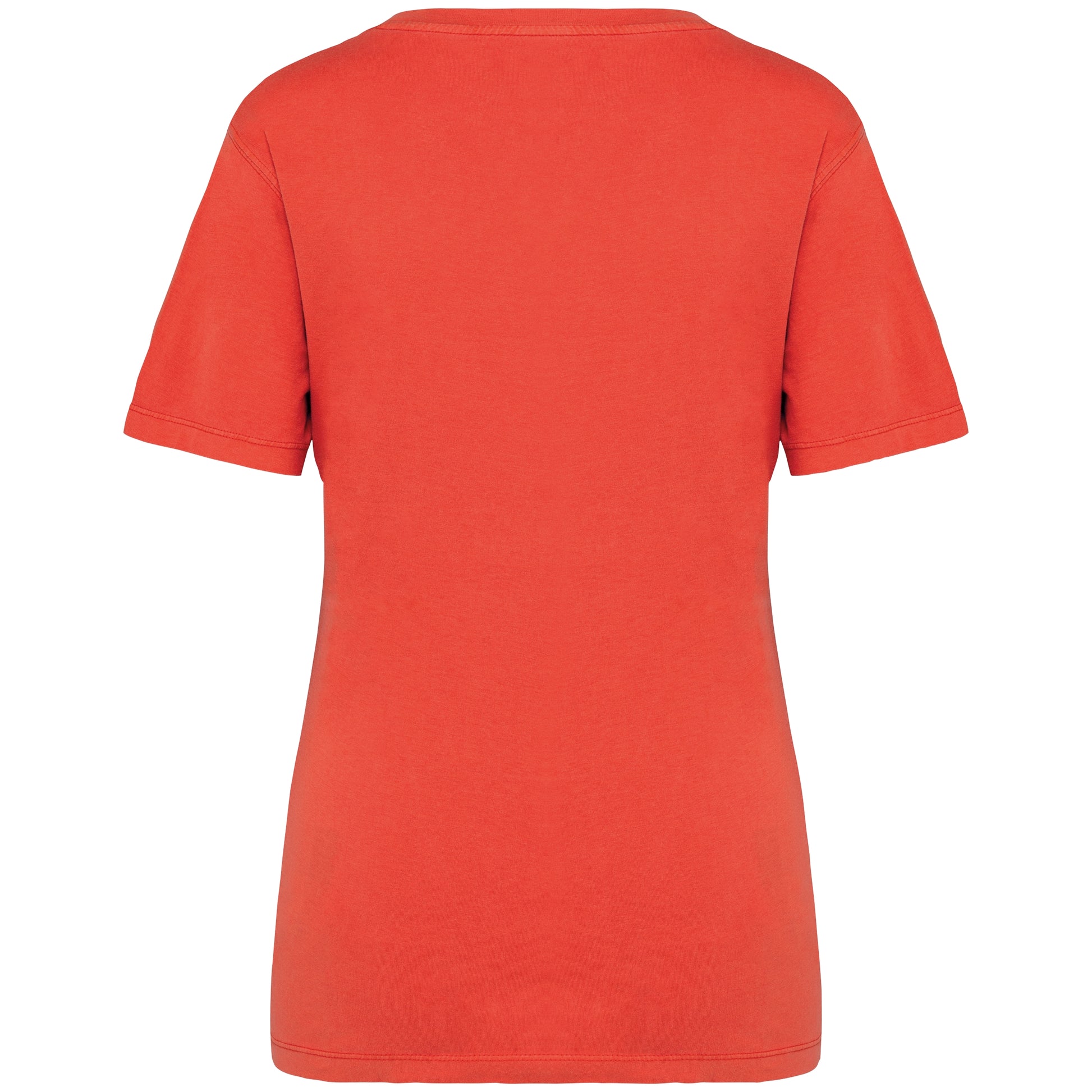 Ecologisch verwassen T-shirt ronde hals korte mouwen