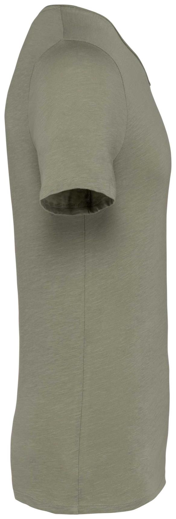 Ecologisch slub heren-T-shirt onafgewerkte randen