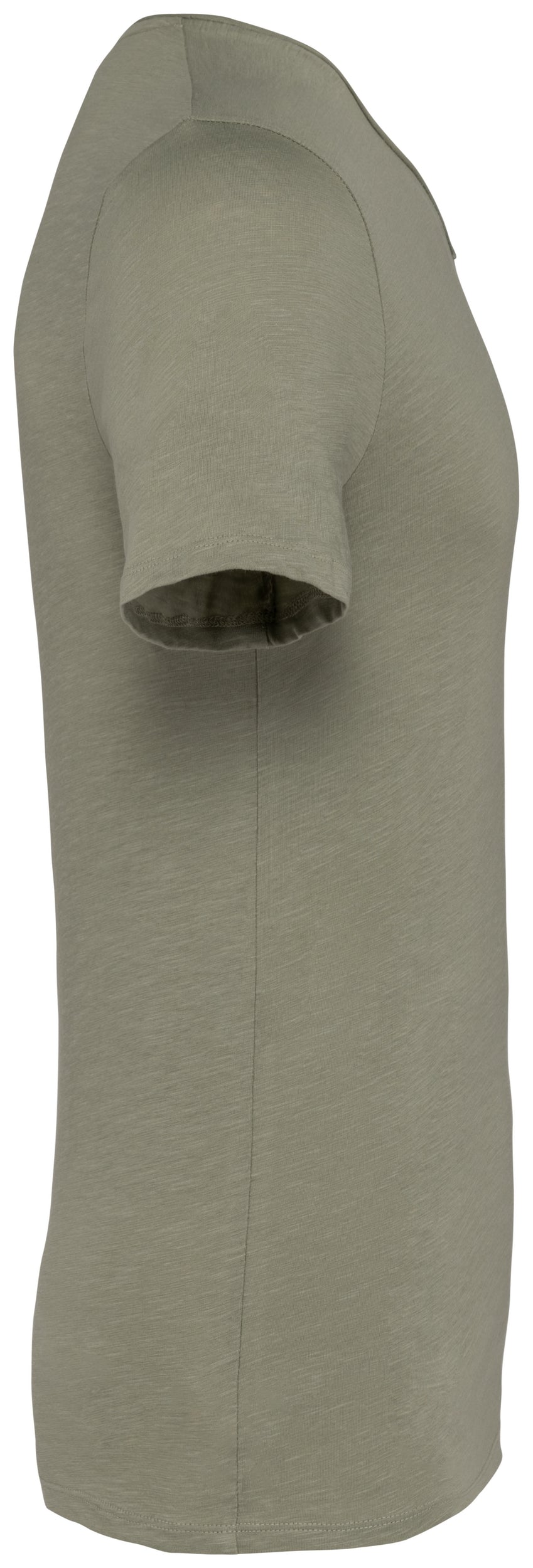 Ecologisch slub heren-T-shirt onafgewerkte randen