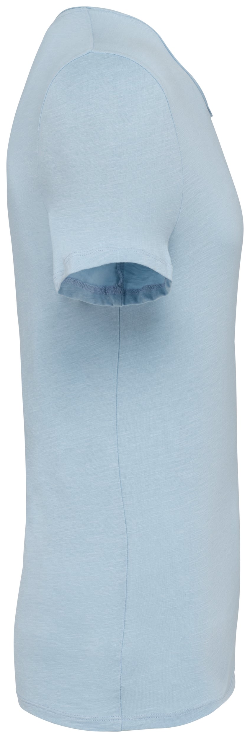 Ecologisch slub heren-T-shirt onafgewerkte randen