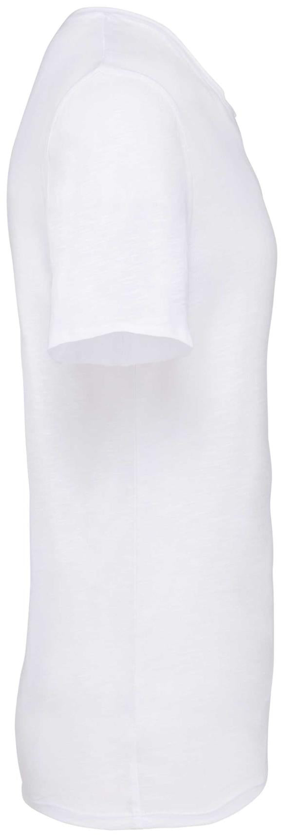 Ecologisch slub heren-T-shirt onafgewerkte randen