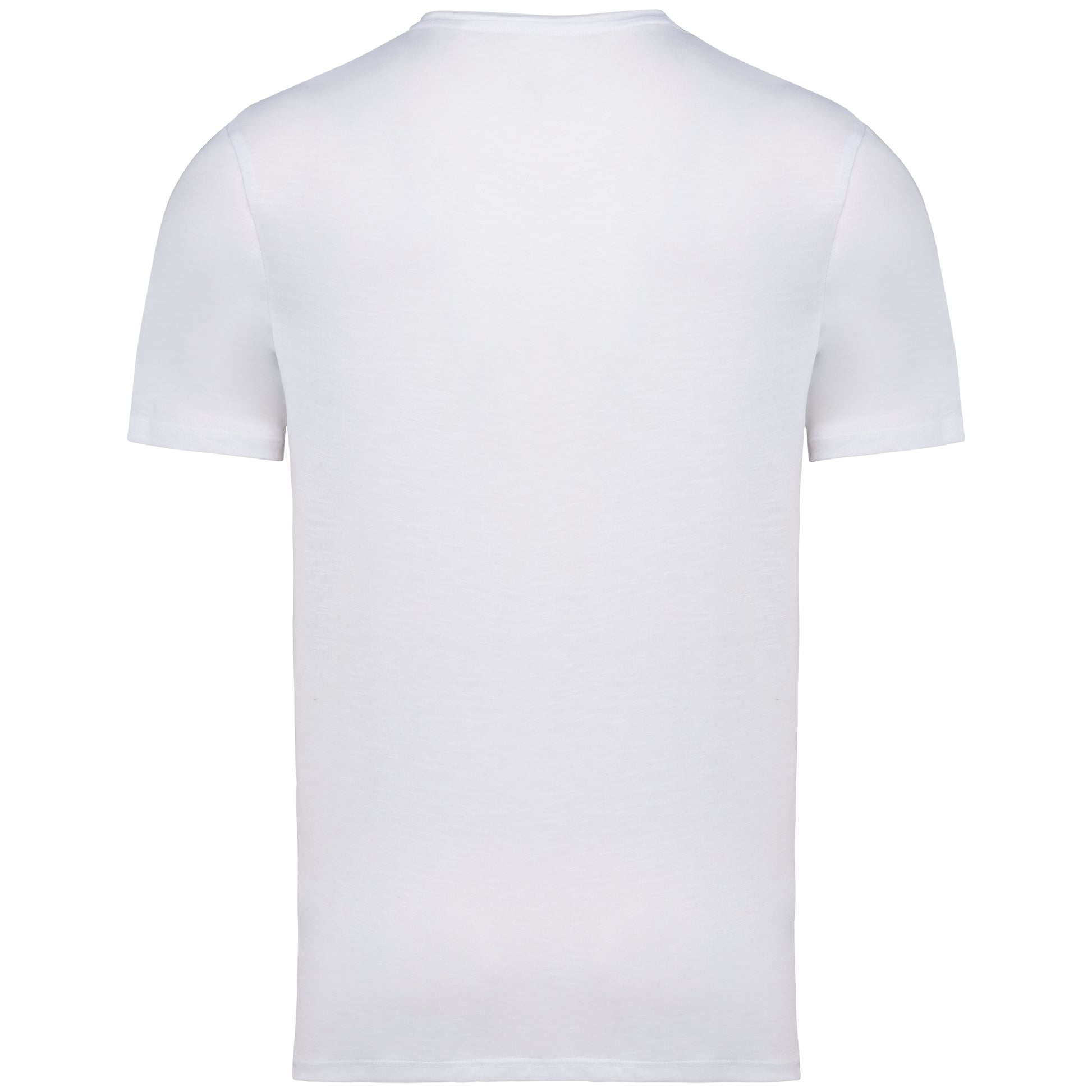 Ecologisch slub heren-T-shirt onafgewerkte randen