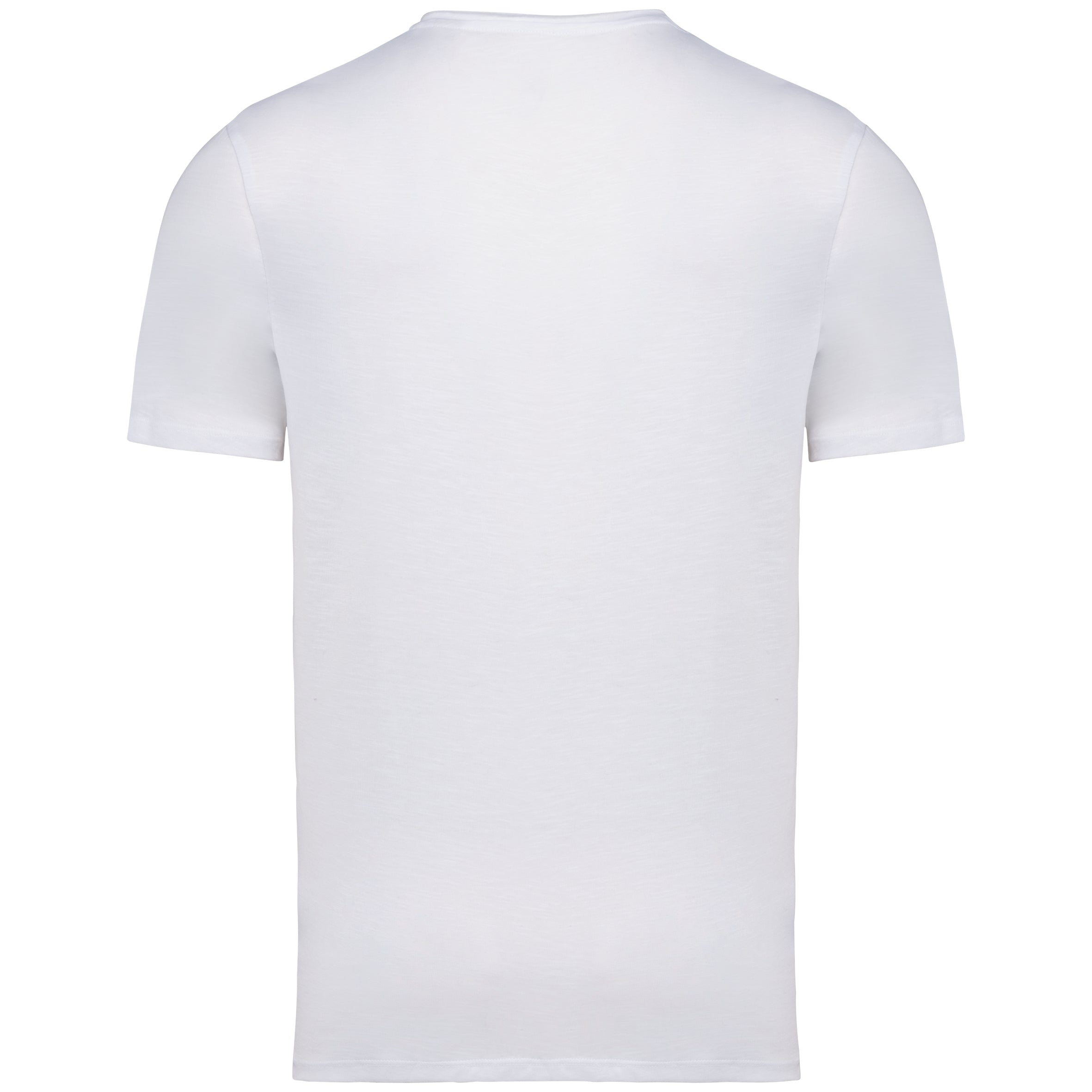 Ecologisch slub heren-T-shirt onafgewerkte randen
