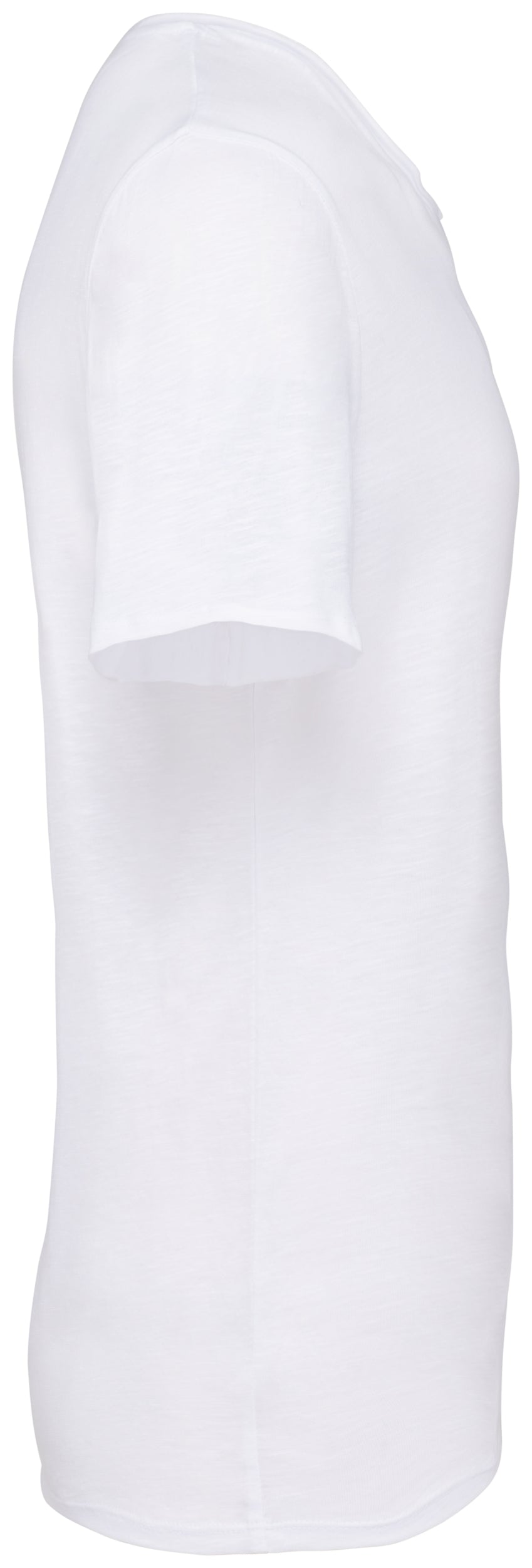 Ecologisch slub heren-T-shirt onafgewerkte randen