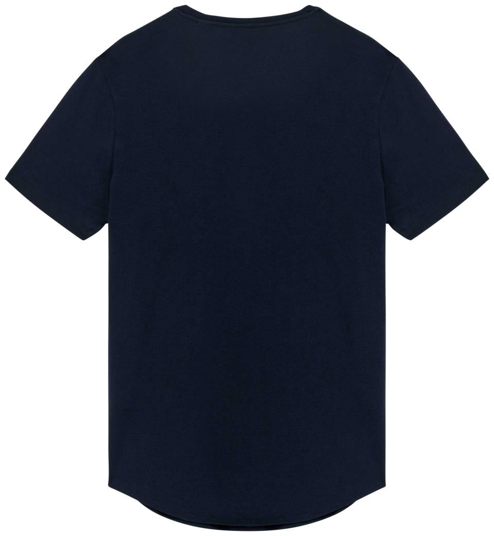 Ecologisch T-shirt afgerond boord ronde hals korte mouwen Heren