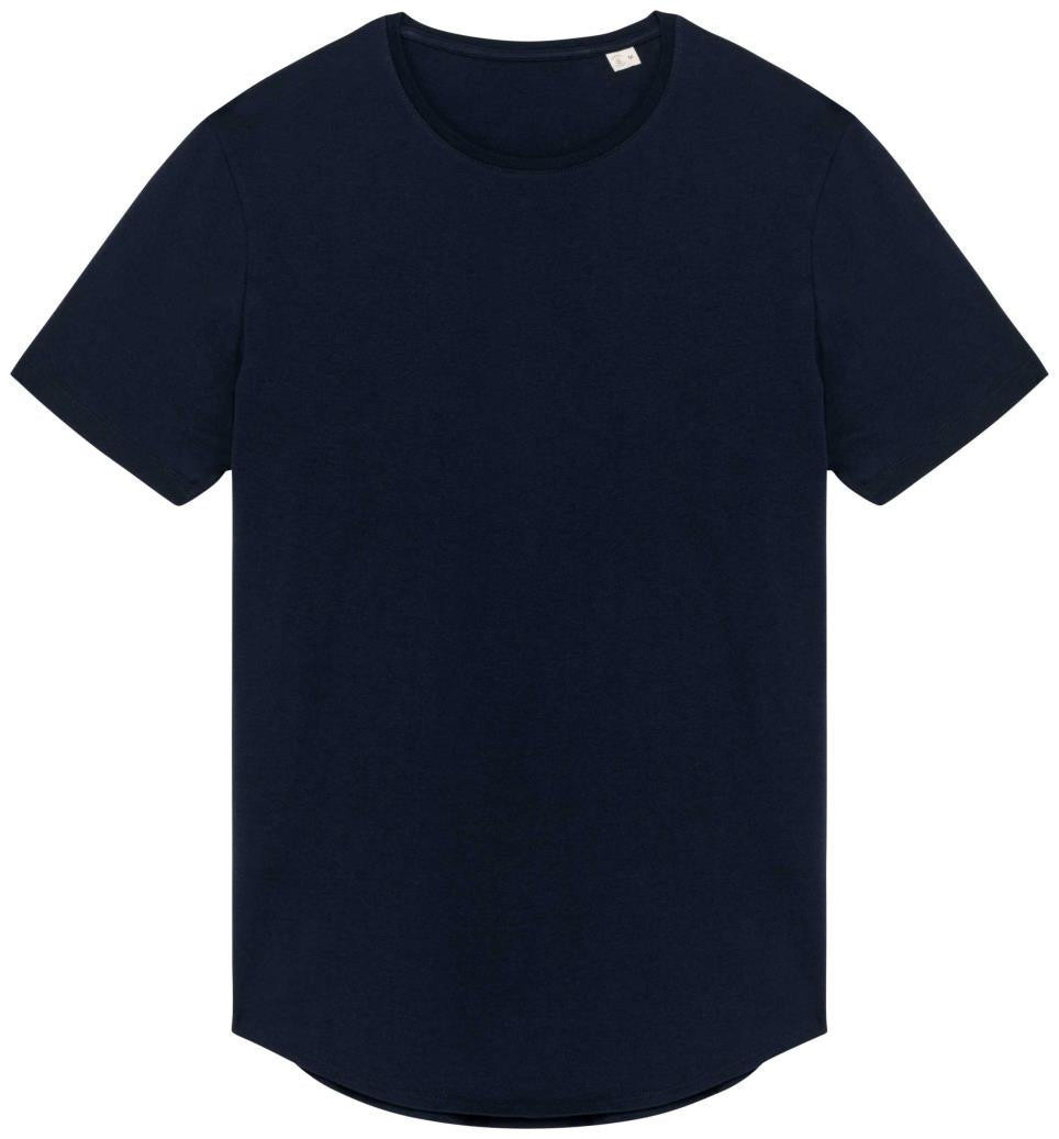 Ecologisch T-shirt afgerond boord ronde hals korte mouwen Heren