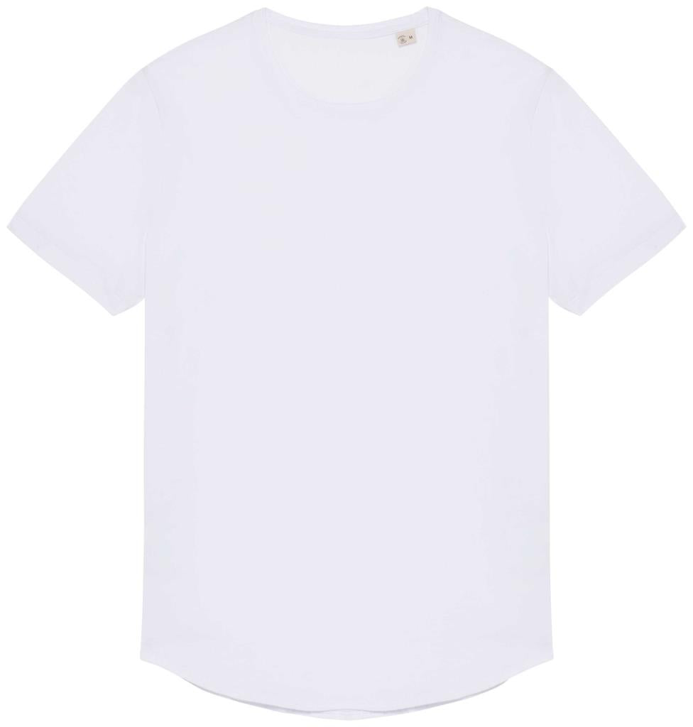 Ecologisch T-shirt afgerond boord ronde hals korte mouwen Heren